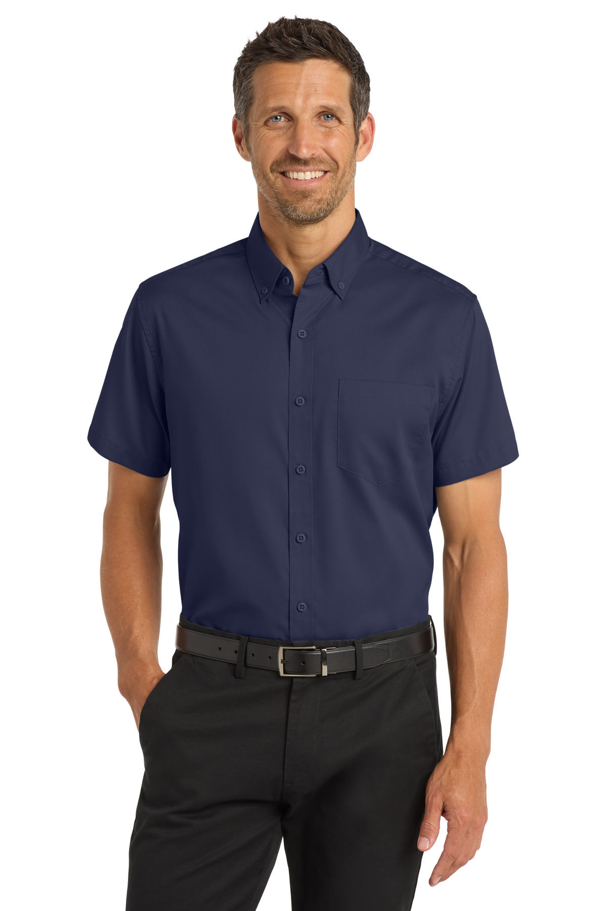 Port Authority ® Short Sleeve SuperPro ™ Twill Shirt. S664 - Image 5