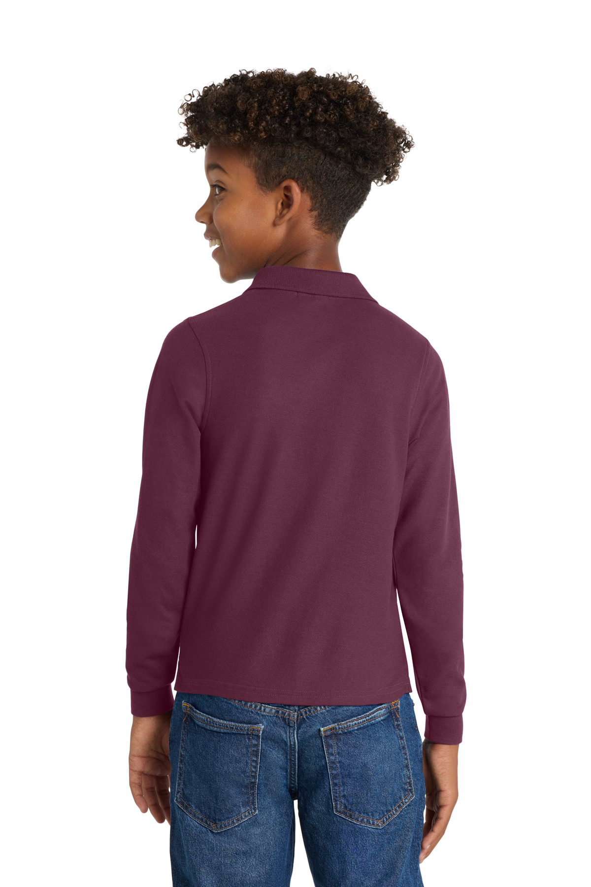 Port Authority Youth Long Sleeve Silk Touch Polo. Y500LS
