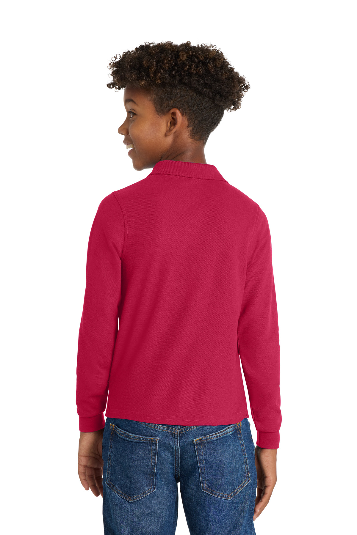 Port Authority Youth Long Sleeve Silk Touch Polo. Y500LS