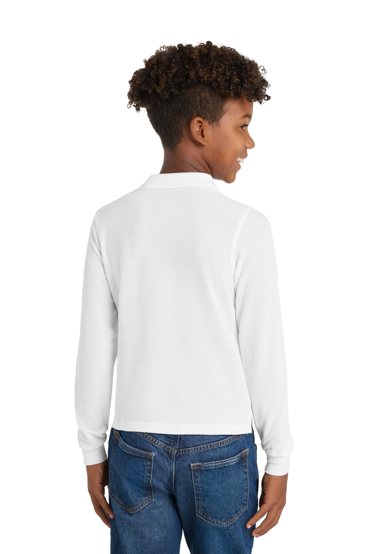 Port Authority Youth Long Sleeve Silk Touch Polo. Y500LS