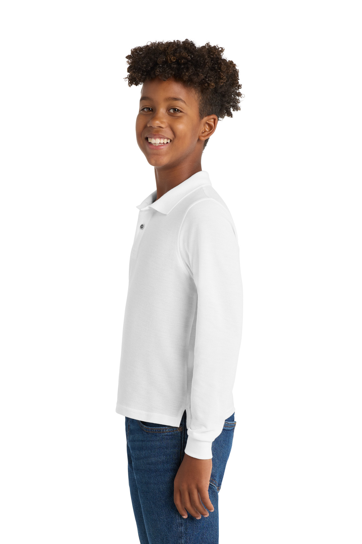 Port Authority Youth Long Sleeve Silk Touch Polo. Y500LS