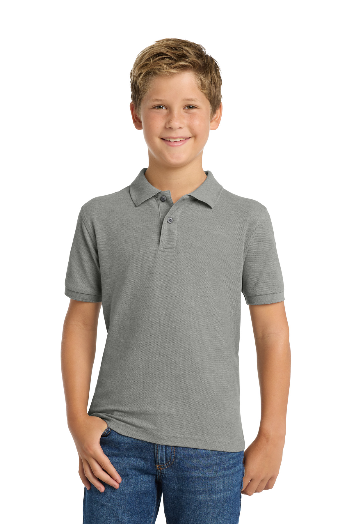 Port Authority ® Youth Silk Touch™ Polo. Y500 - Image 5
