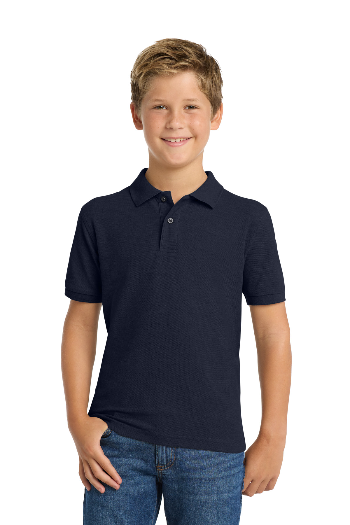 Port Authority ® Youth Silk Touch™ Polo. Y500 - Image 4