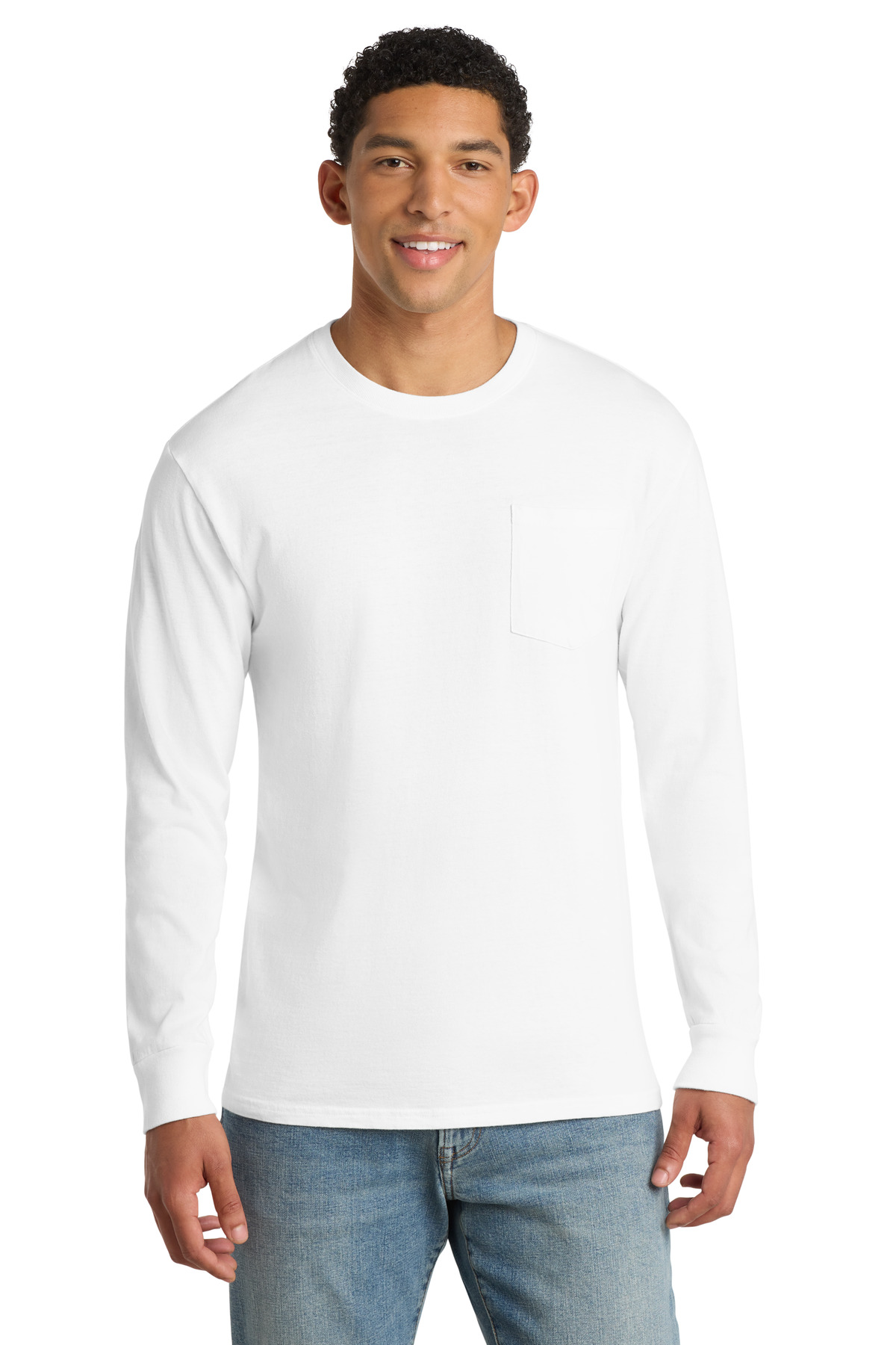 DISCONTINUED Port & Company Beach Wash Garment-Dyed Long Sleeve Pocket Tee  PC099LSP