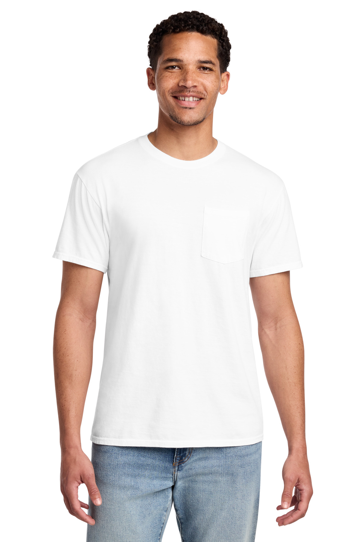 Port & Co Beach Wash Garment-Dyed Pocket Tee. PC099P