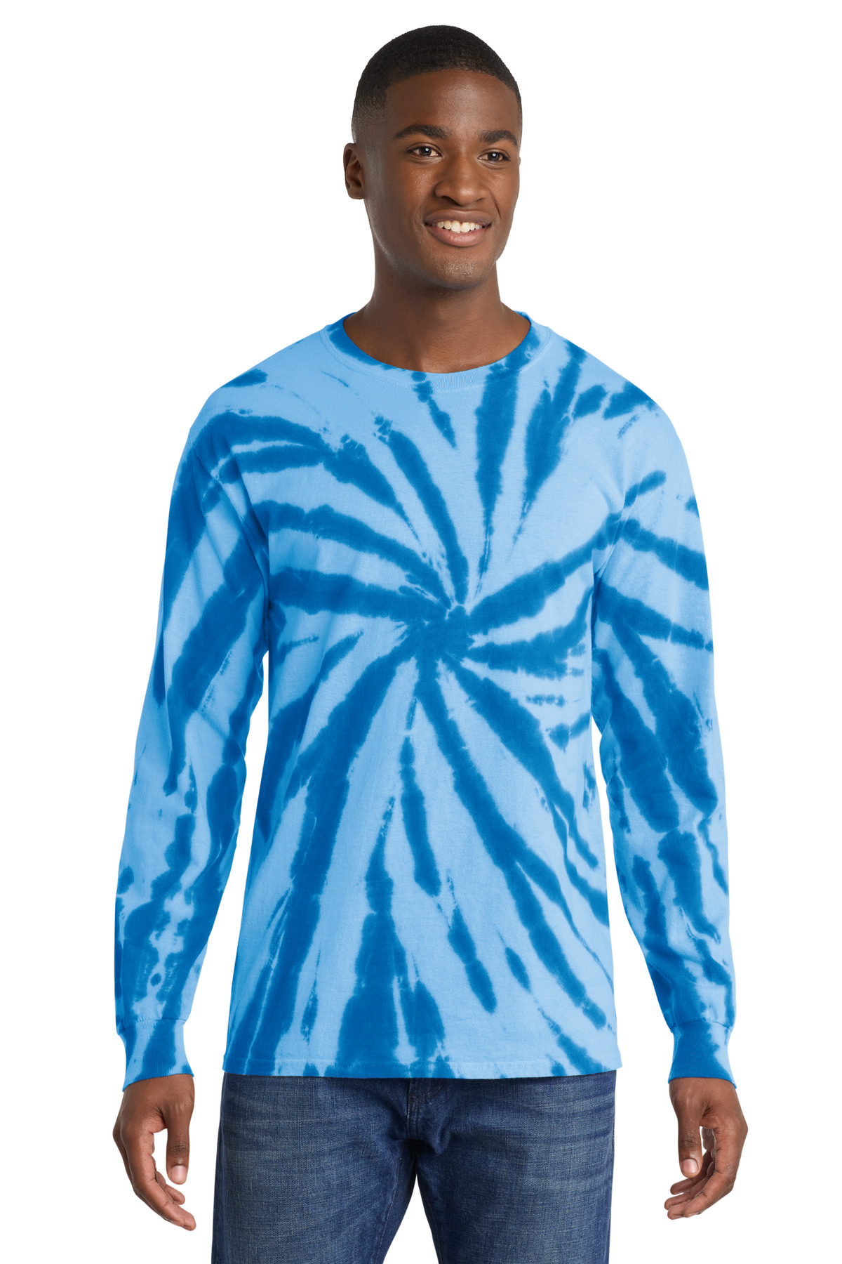 Port & Co ™ Tie-Dye Long Sleeve Tee. PC147LS - Royal