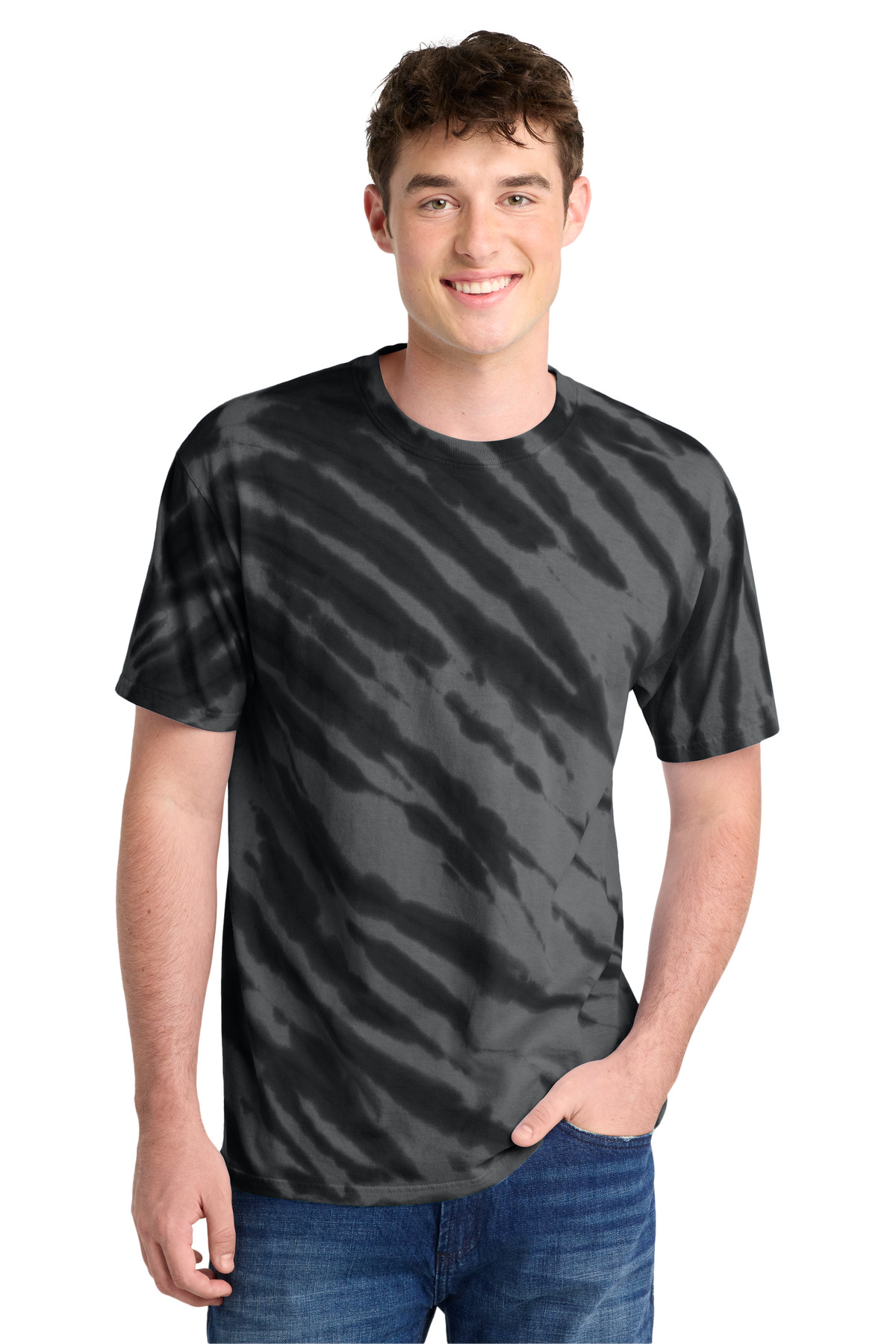 Port & Co Ôäó  Tiger Stripe Tie-Dye Tee. PC148