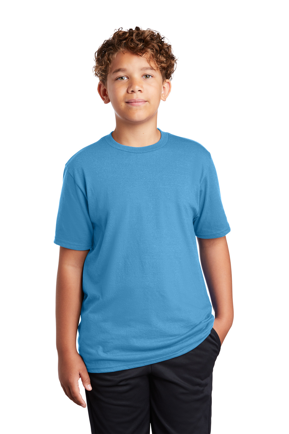 Port & Co ™ Youth Performance Blend Tee. PC381Y - Aquatic Blue