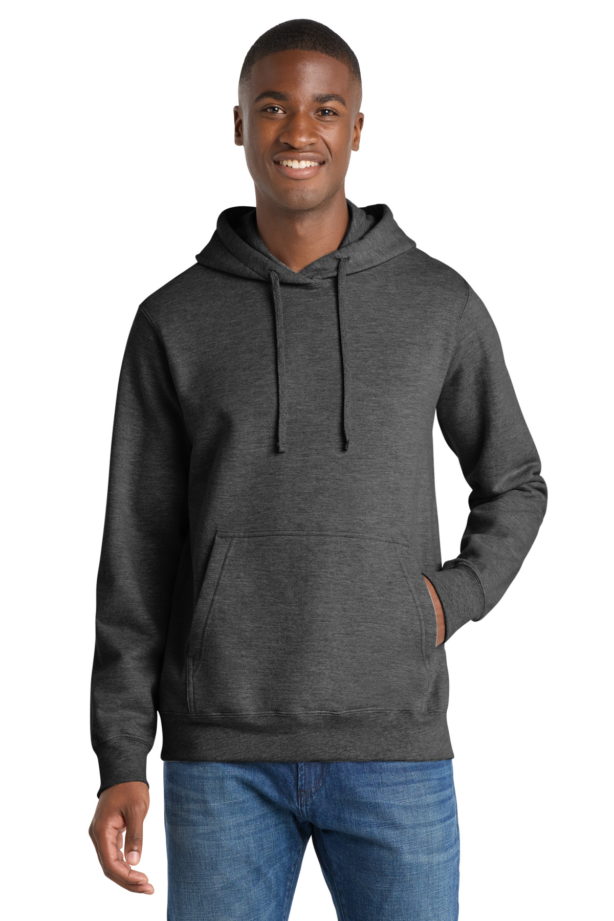 Port & Co PC850H swatch in Dark Heather Grey