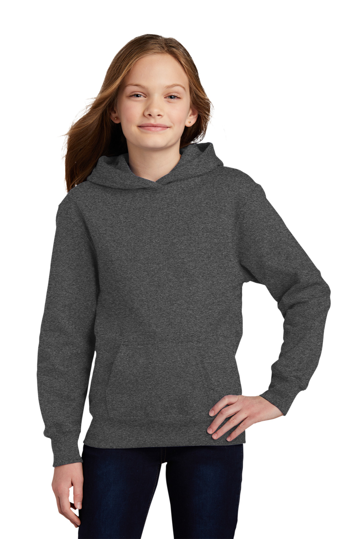 Port & Co Youth Fan Favorite Fleece Pullover Hooded Sweatshirt. PC850YH