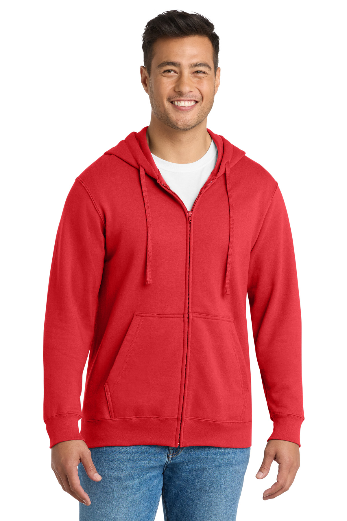 Port & Co PC850ZH swatch in Bright Red