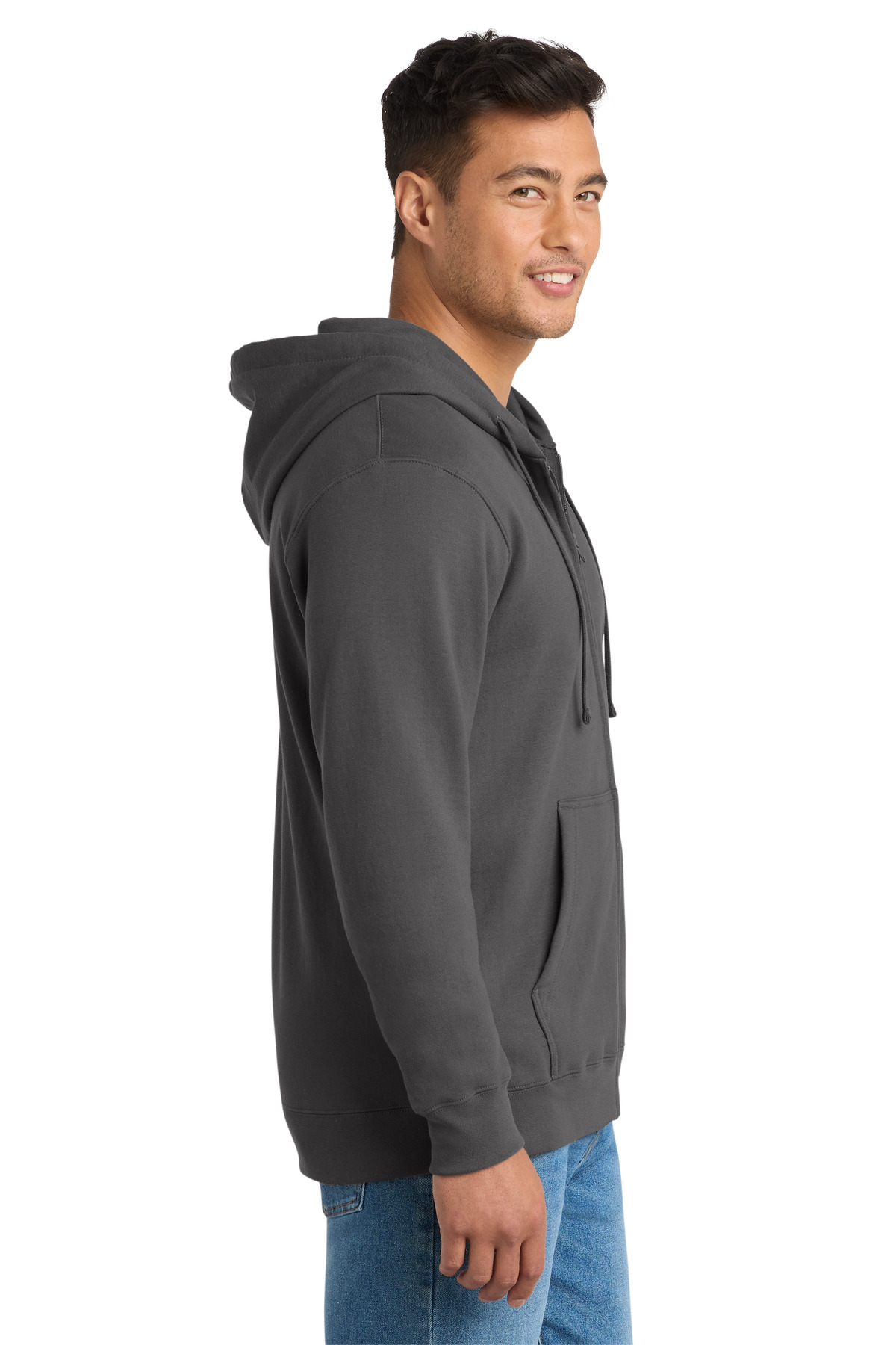 Port & Co Fan Favorite Fleece Full-Zip Hooded Sweatshirt. PC850ZH