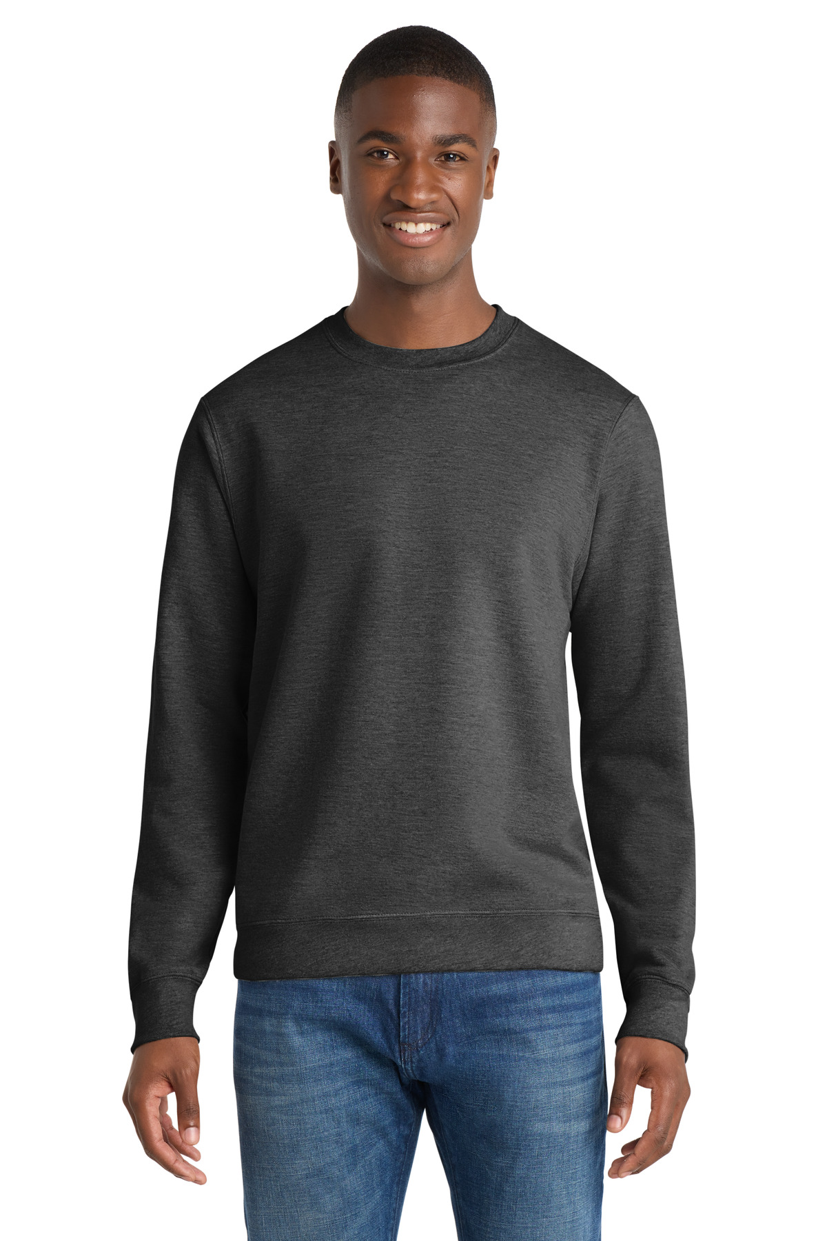 Port & Co PC850 swatch in Dark Heather Grey