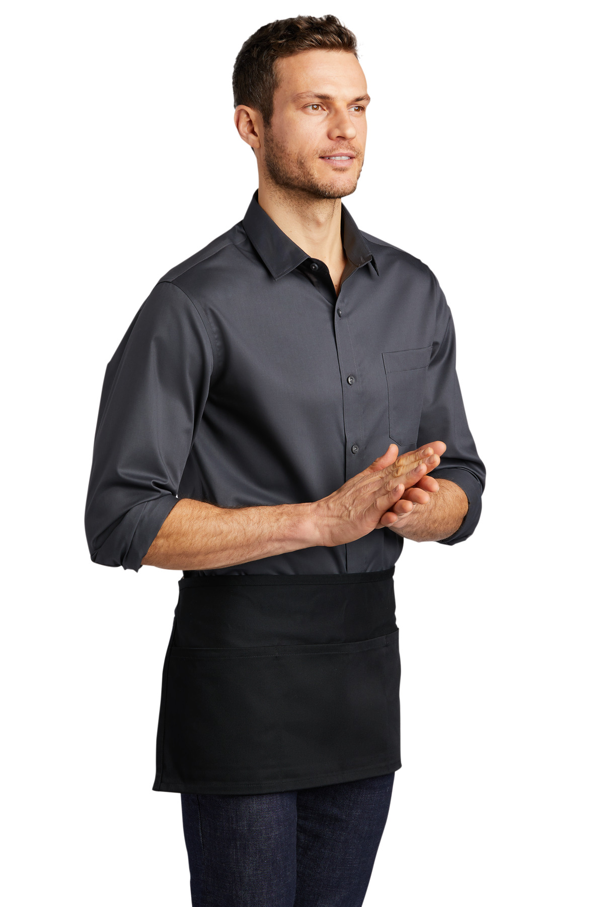 Port Authority Easy Care Reversible Waist Apron with Stain Release. A707