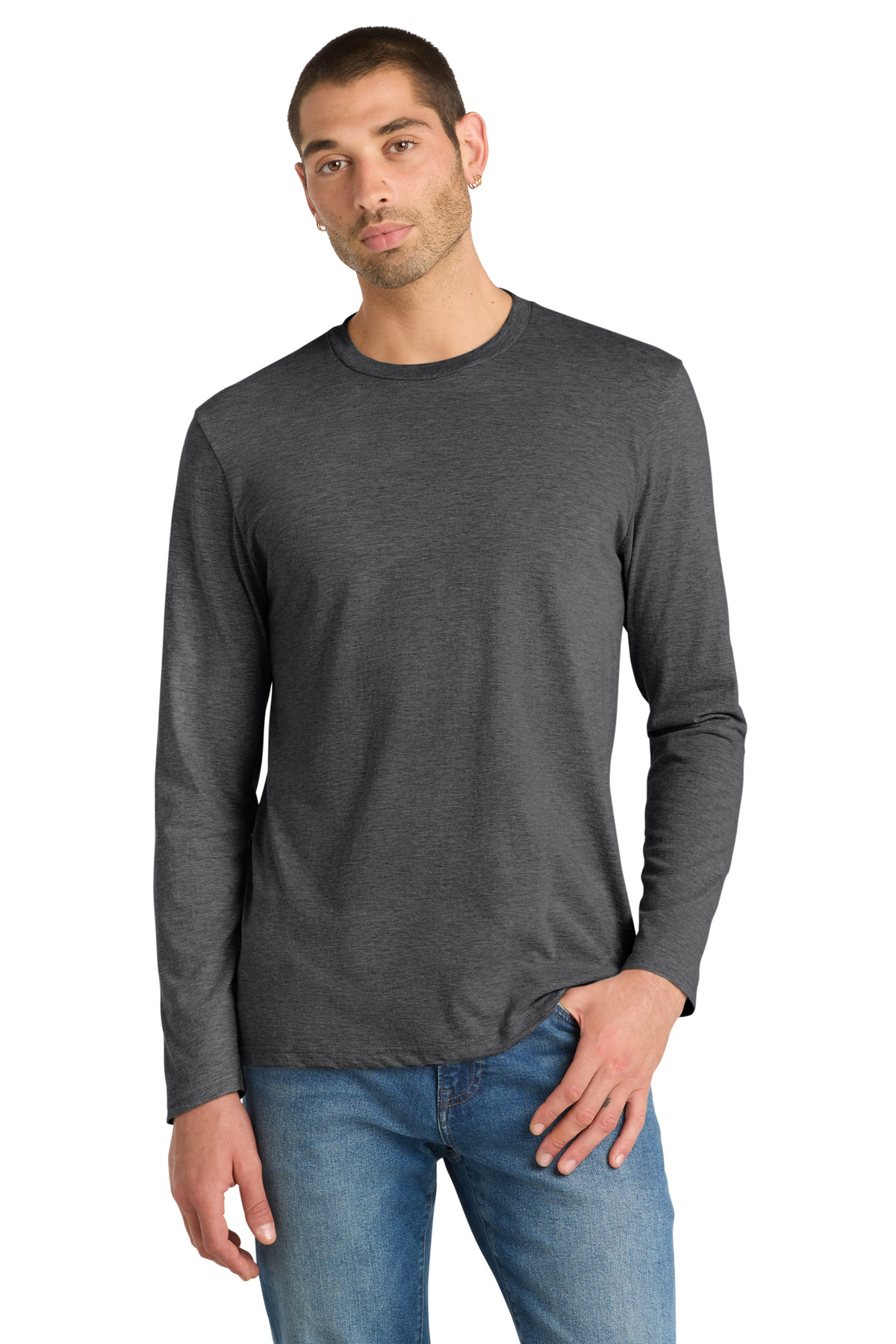 District ® Very Important Tee ® Long Sleeve. DT6200 - Heathered Charcoal
