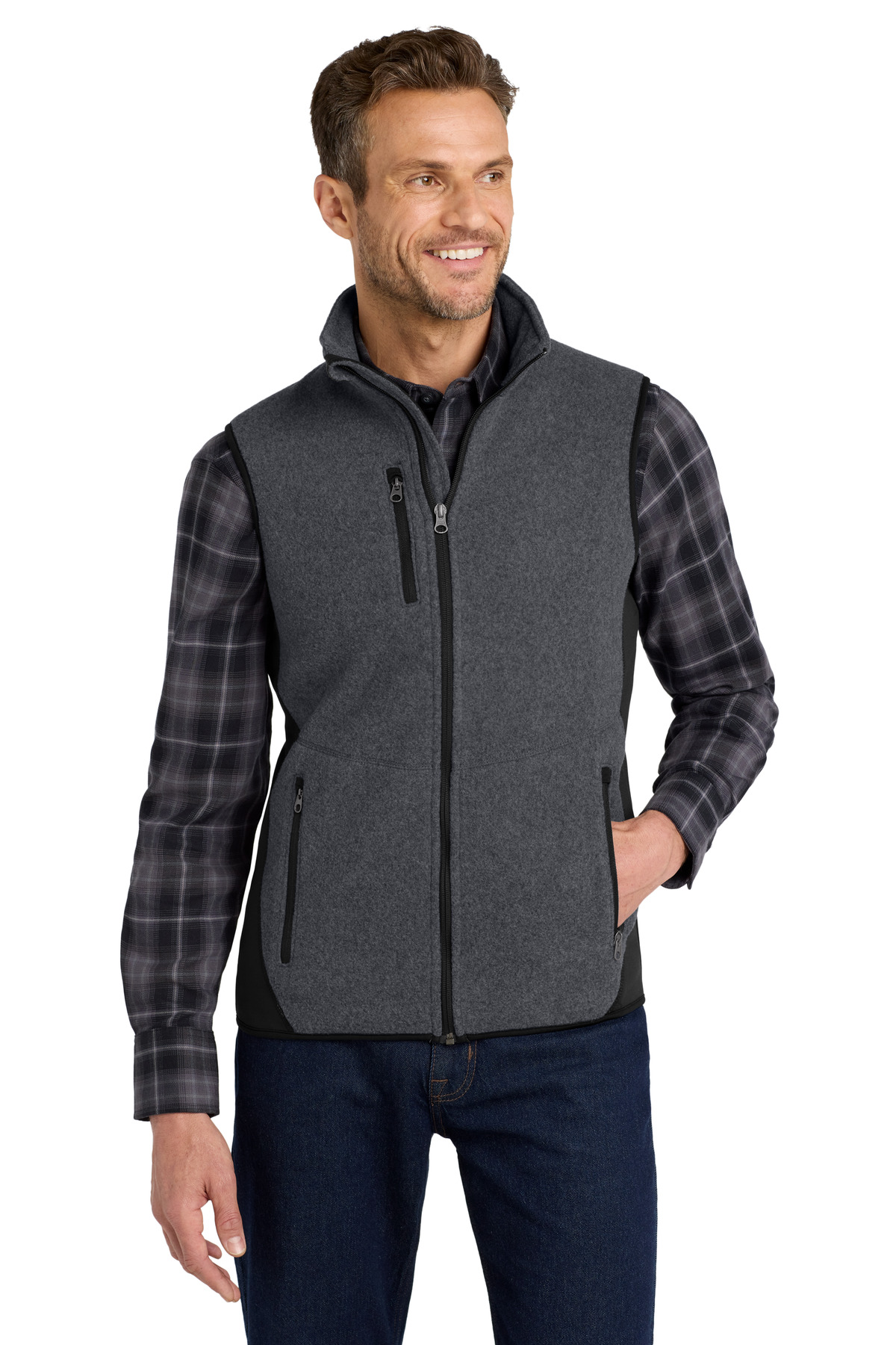 Port Authority R-Tek Pro Fleece Full-Zip Vest. F228