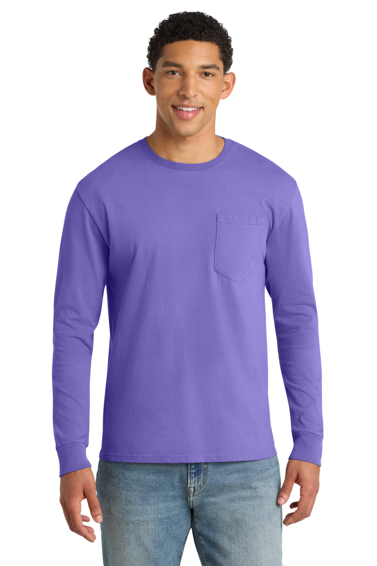  DISCONTINUED  Port & Company ┬«  Beach Wash ┬«  Garment-Dyed Long Sleeve Pocket Tee  PC099LSP
