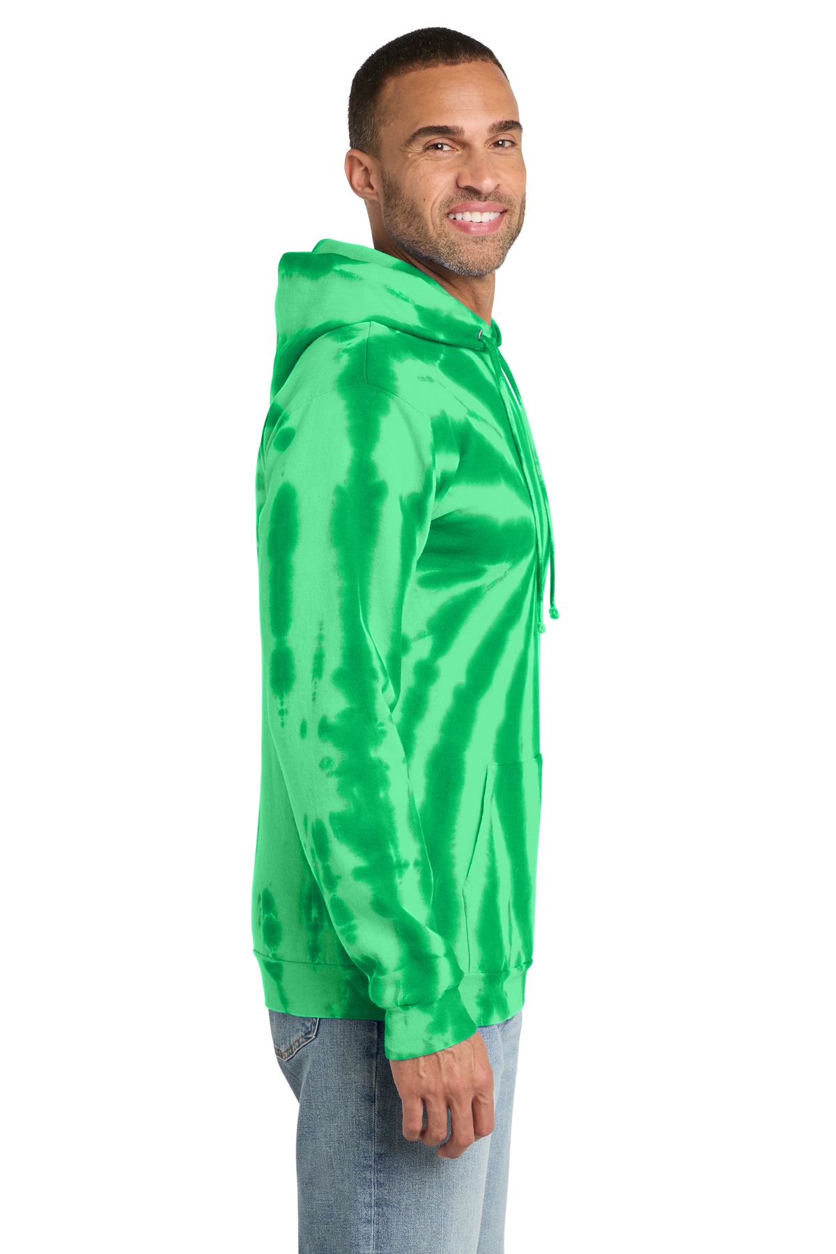 Port & Co Tie-Dye Pullover Hooded Sweatshirt. PC146