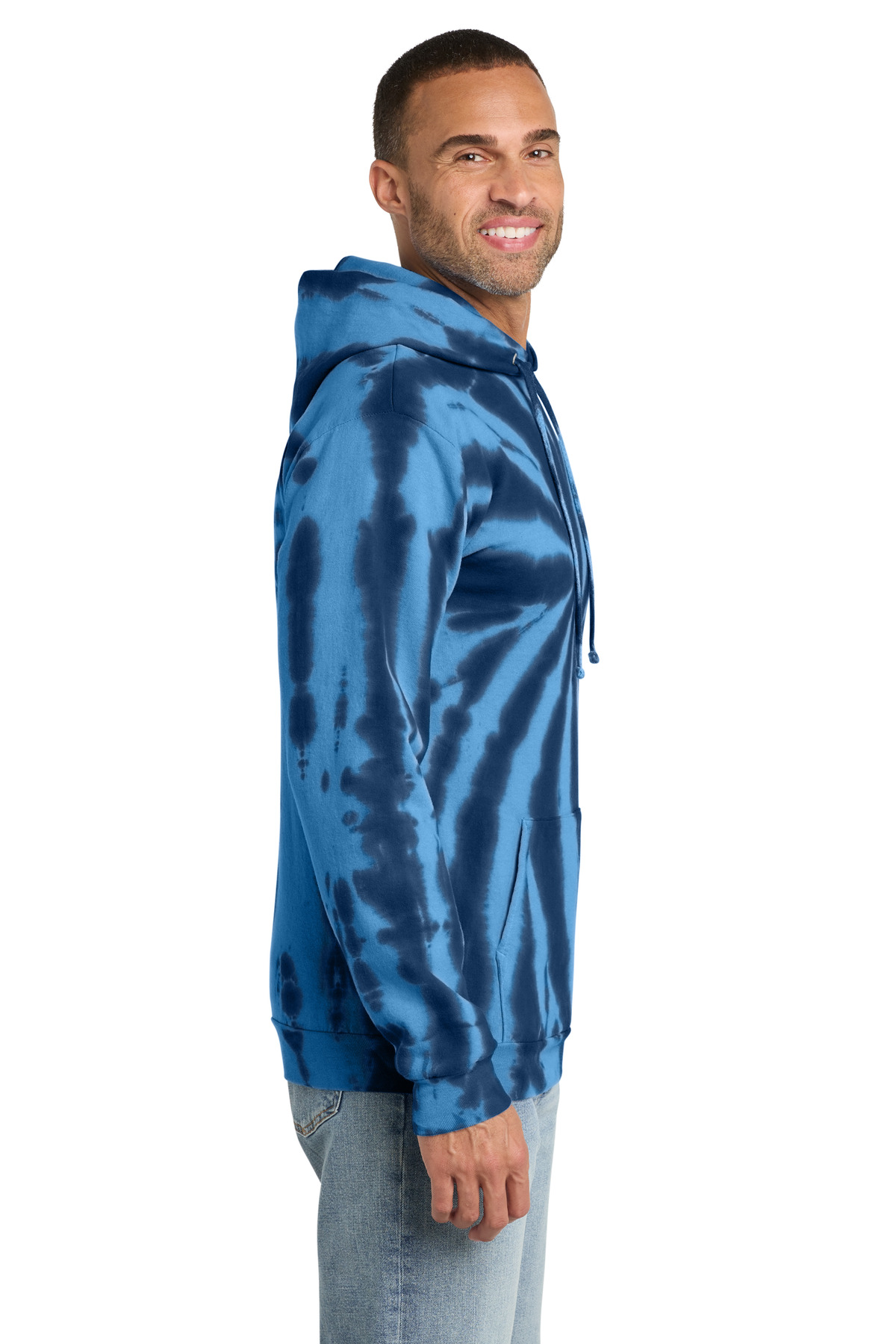 Port & Co Tie-Dye Pullover Hooded Sweatshirt. PC146