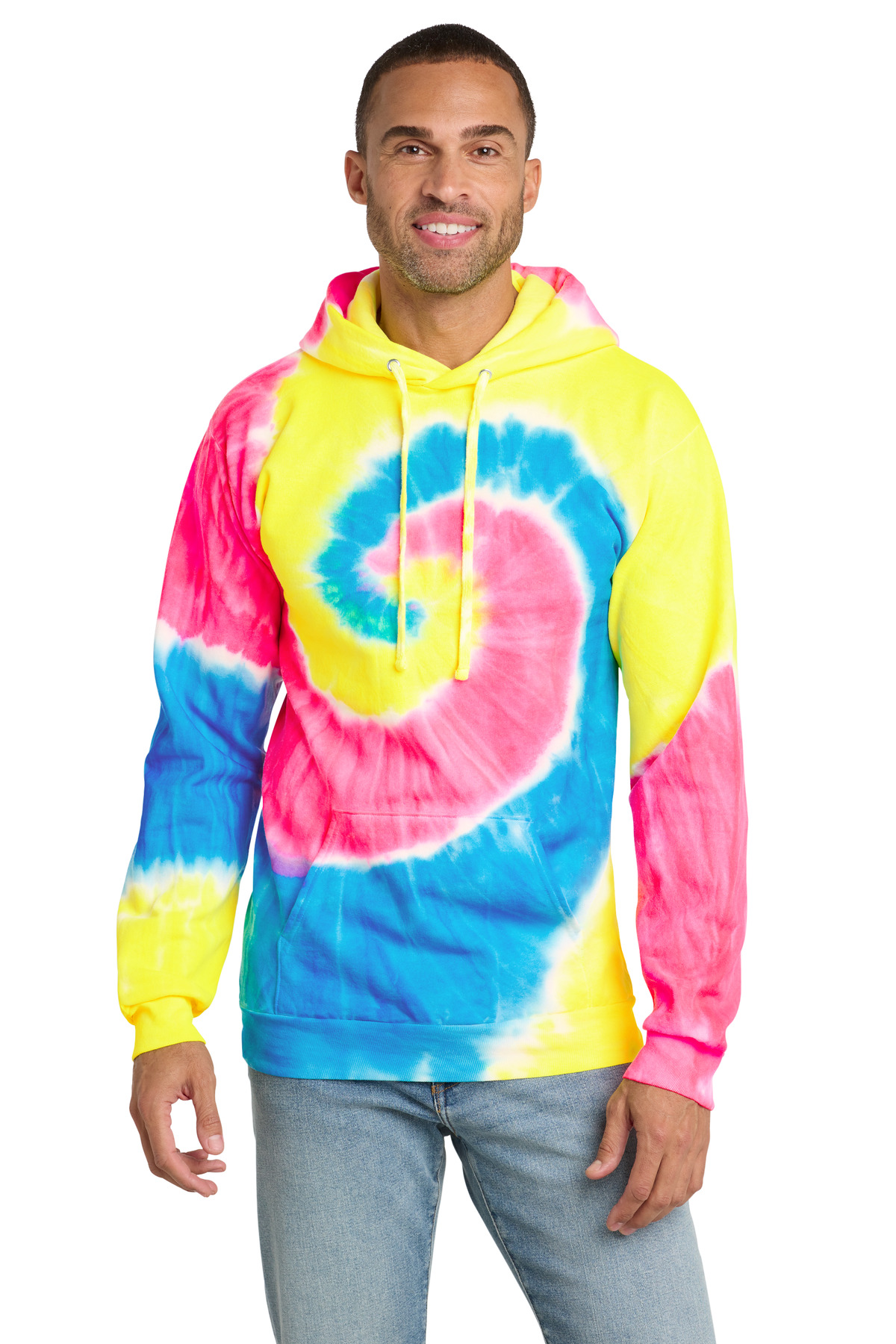 Tie-Dye Pullover Hooded Sweatshirt