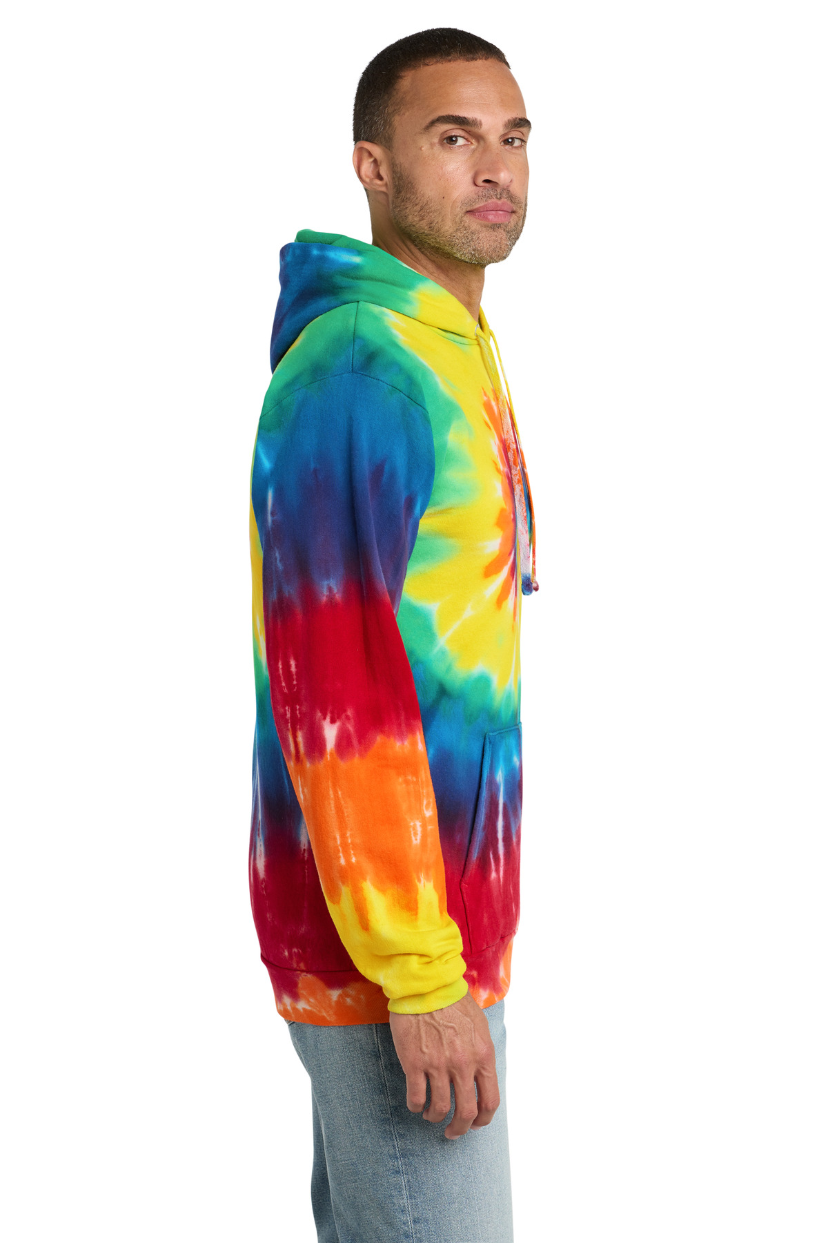 Port & Co Tie-Dye Pullover Hooded Sweatshirt. PC146