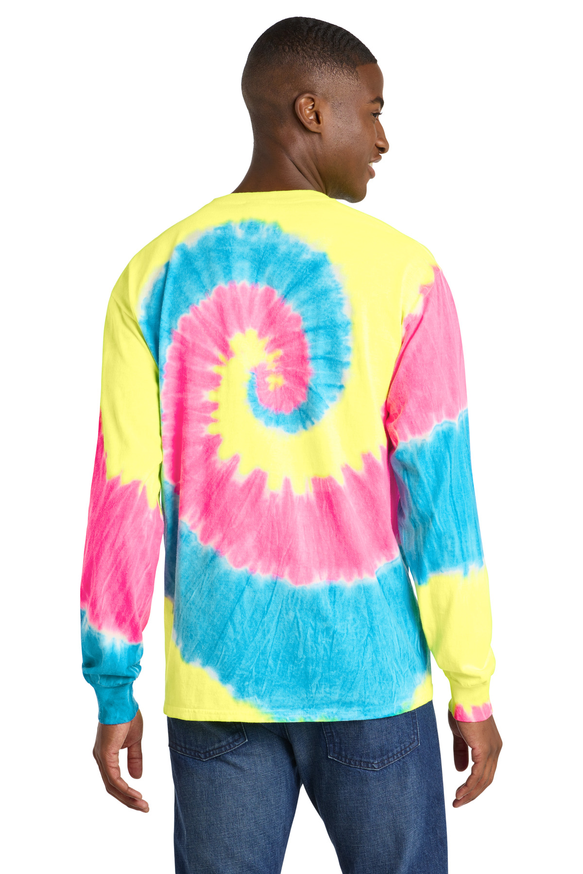 Port & Co Tie-Dye Long Sleeve Tee. PC147LS