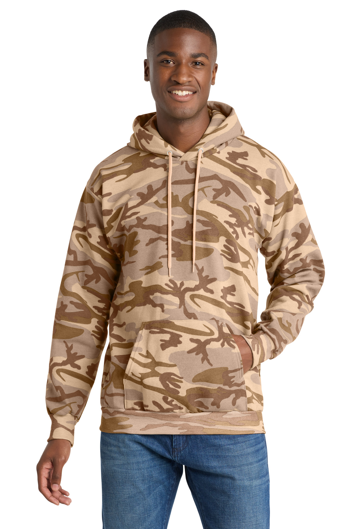 Port & Co Core Fleece Camo Pullover Hooded Sweatshirt-Port & Co