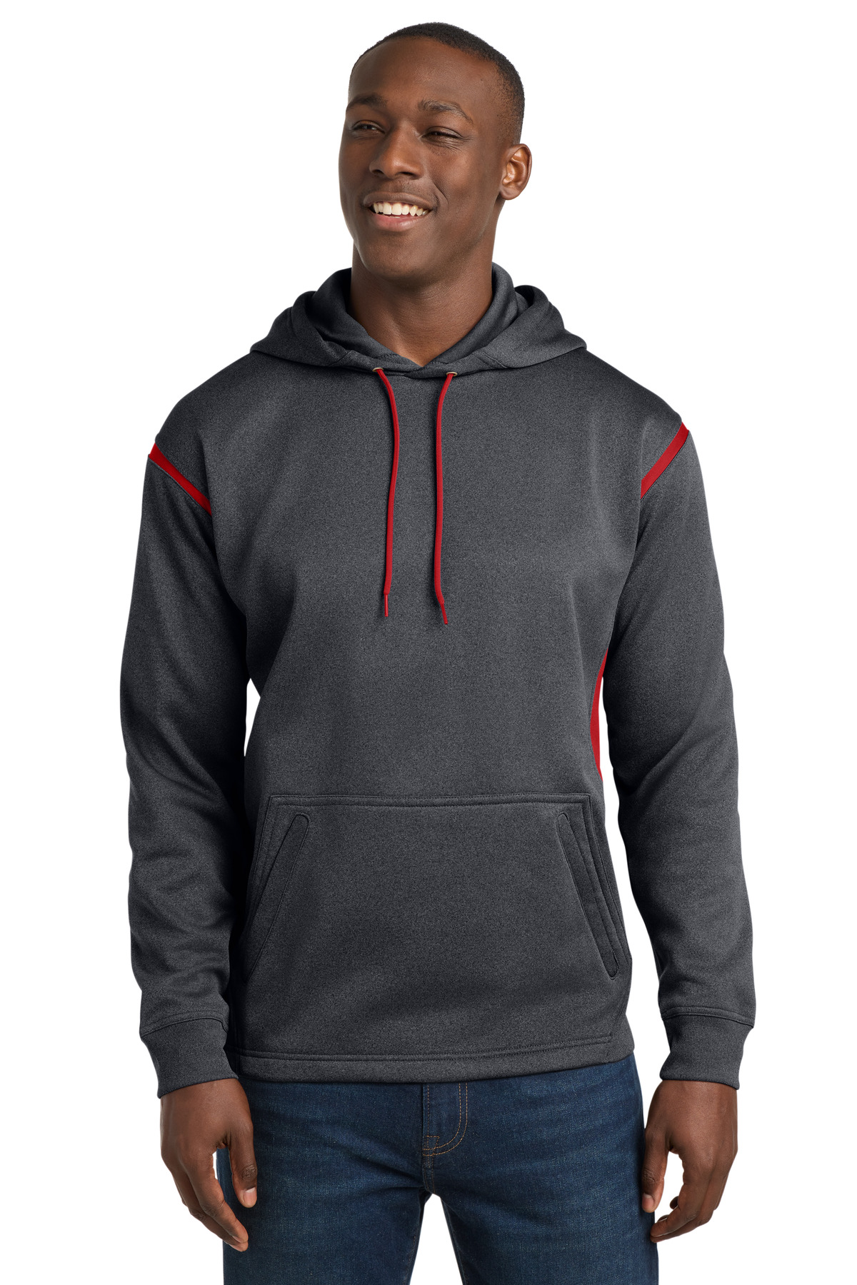 Sport-Tek Tech Fleece Colorblock Hooded Sweatshirt. F246