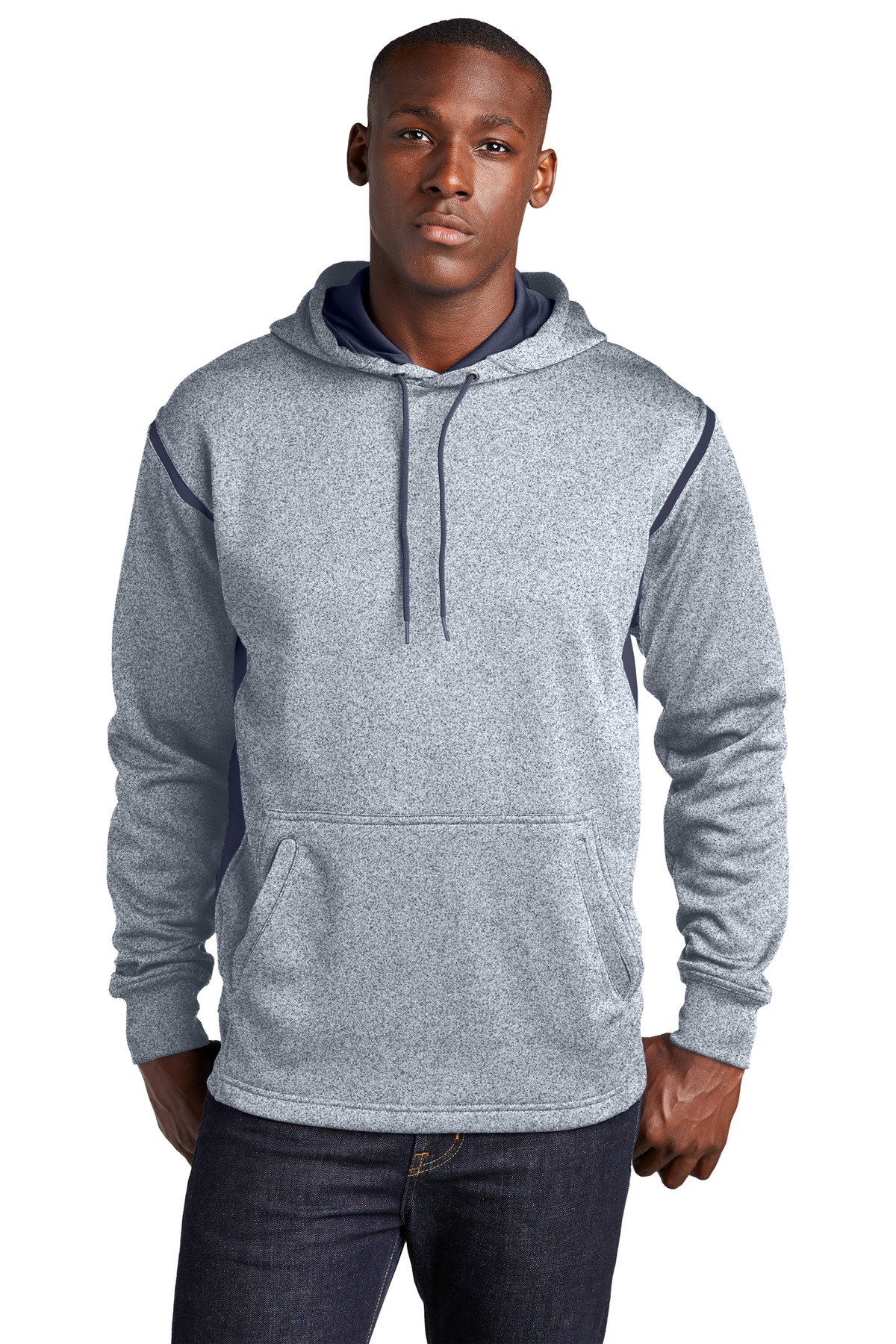 Sport-Tek Tech Fleece Colorblock Hooded Sweatshirt. F246