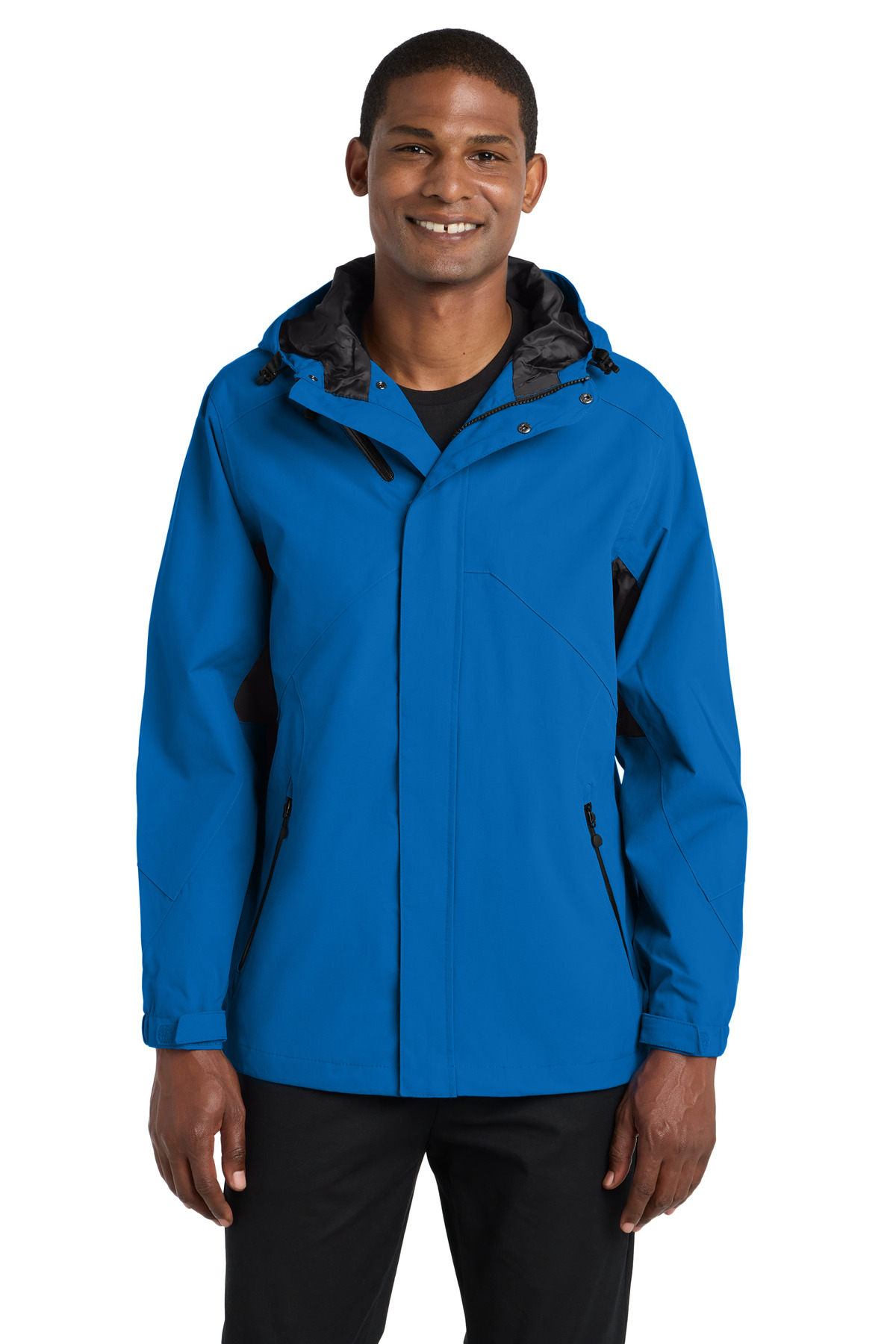 Port Authority DISCONTINUED Port Authority Cascade Waterproof Jacket. J322 in Imperial Blue/ Black