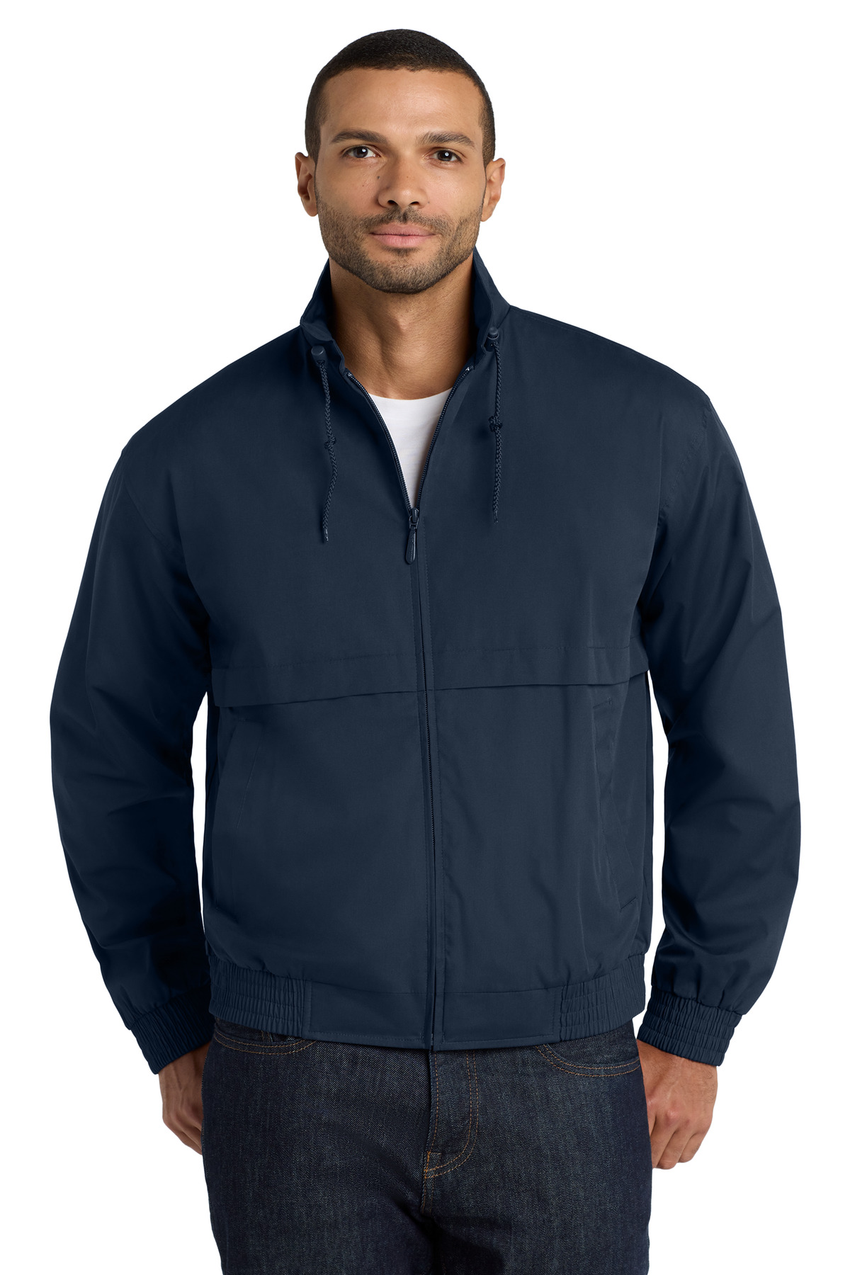 Port Authority DISCONTINUEDPort Authority Classic Poplin Jacket. J753 in Dark Navy/ Dark Navy