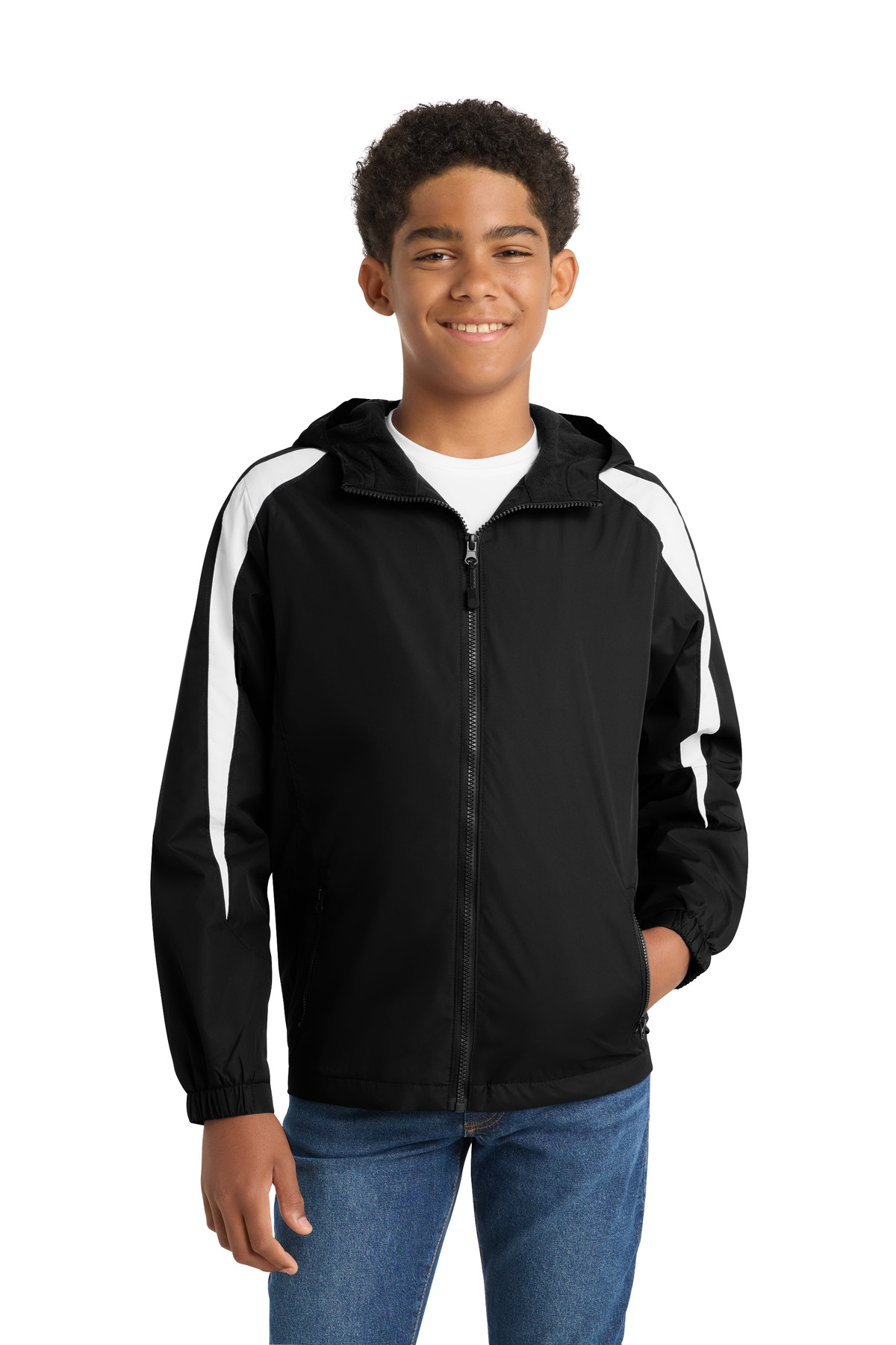Sport-Tek Youth Fleece-Lined Colorblock Jacket-Sport-Tek