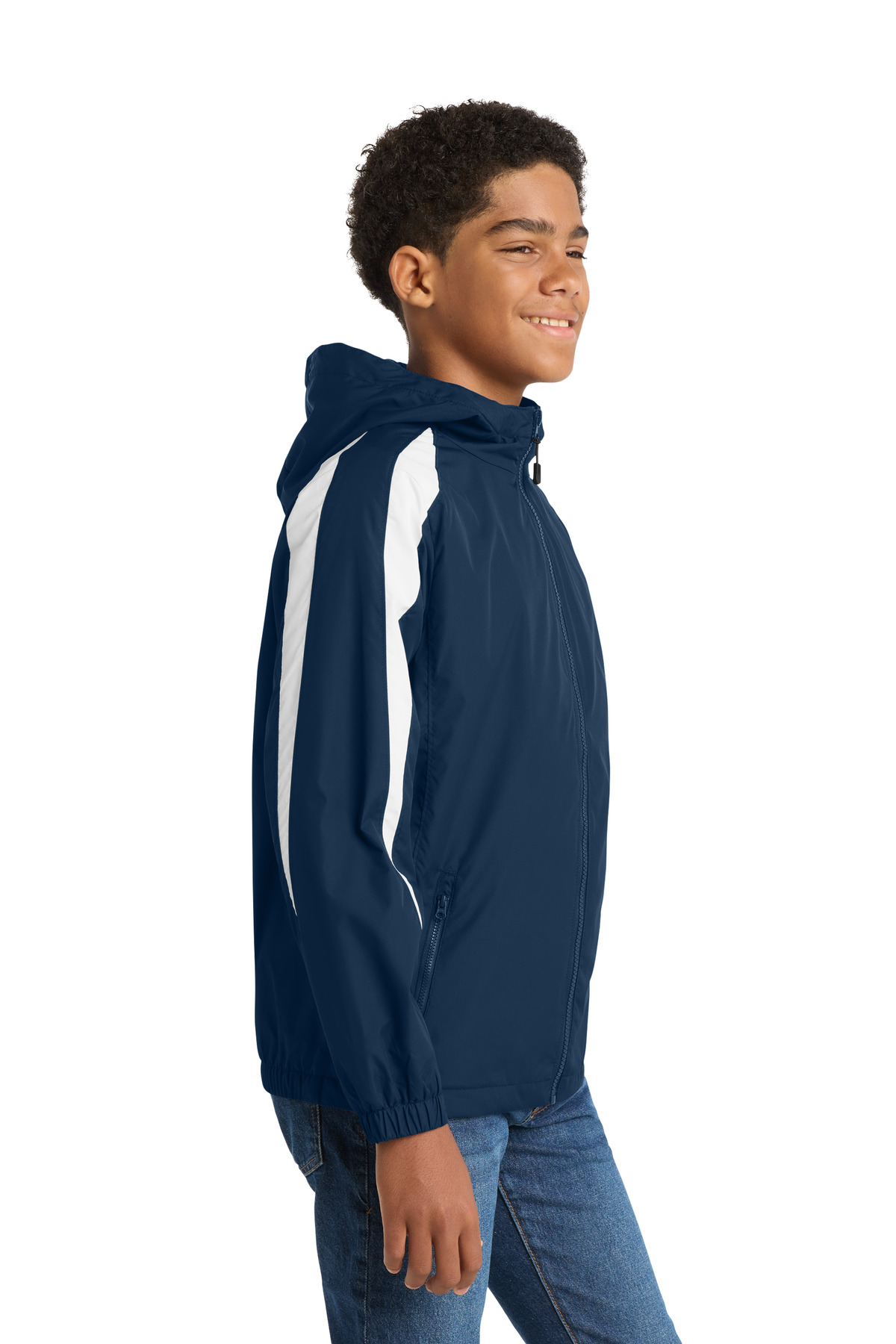Sport-Tek Youth Fleece-Lined Colorblock Jacket. YST81