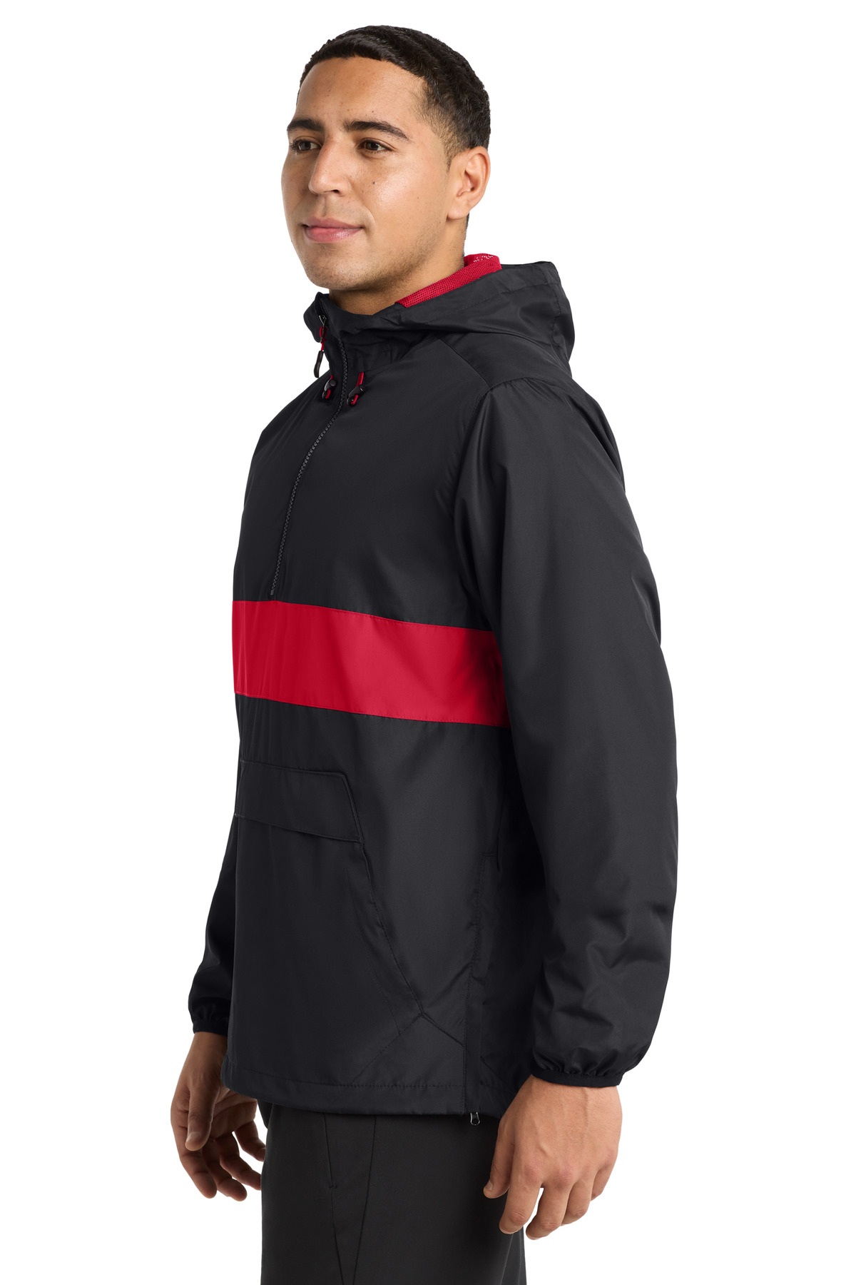 Sport-Tek Zipped Pocket Anorak. JST65