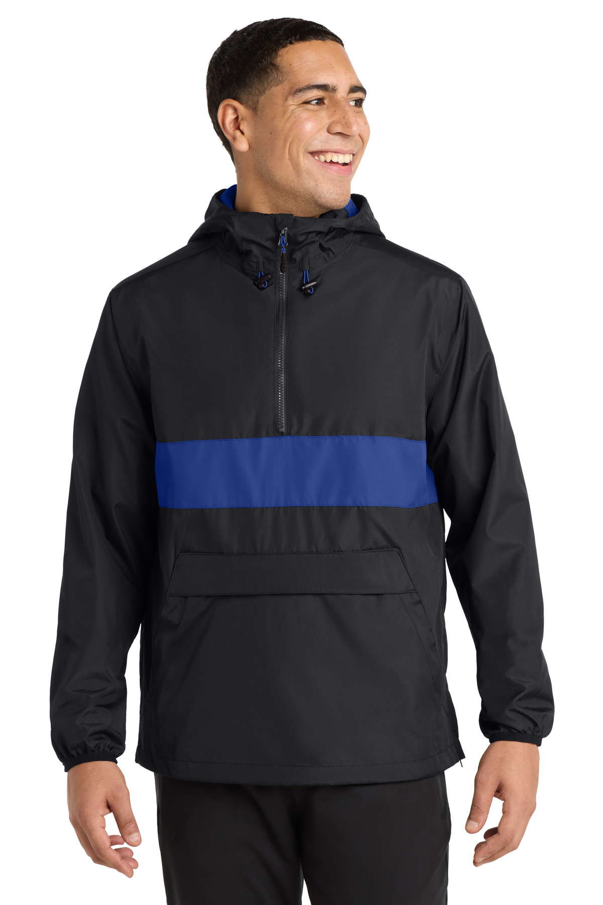 Sport-Tek Zipped Pocket Anorak. JST65