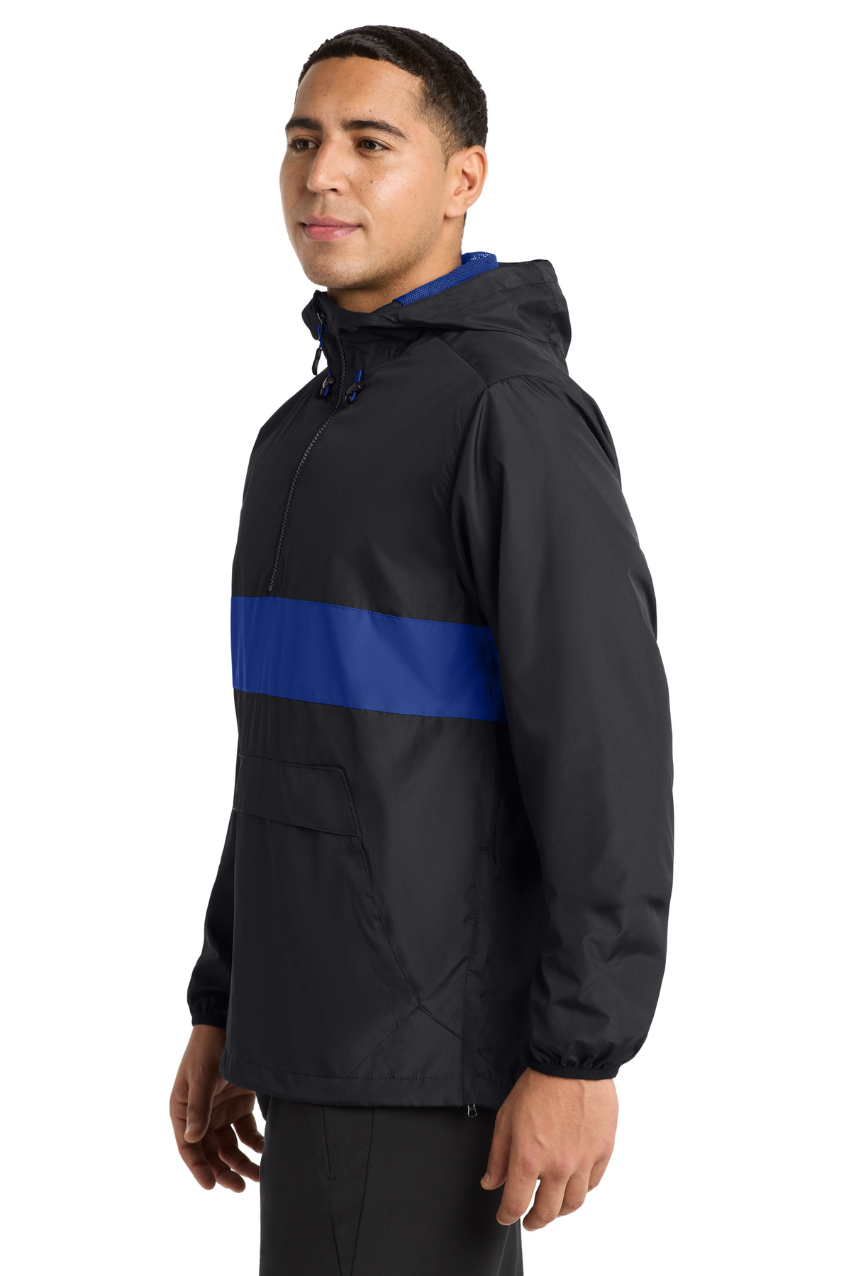 Sport-Tek Zipped Pocket Anorak. JST65