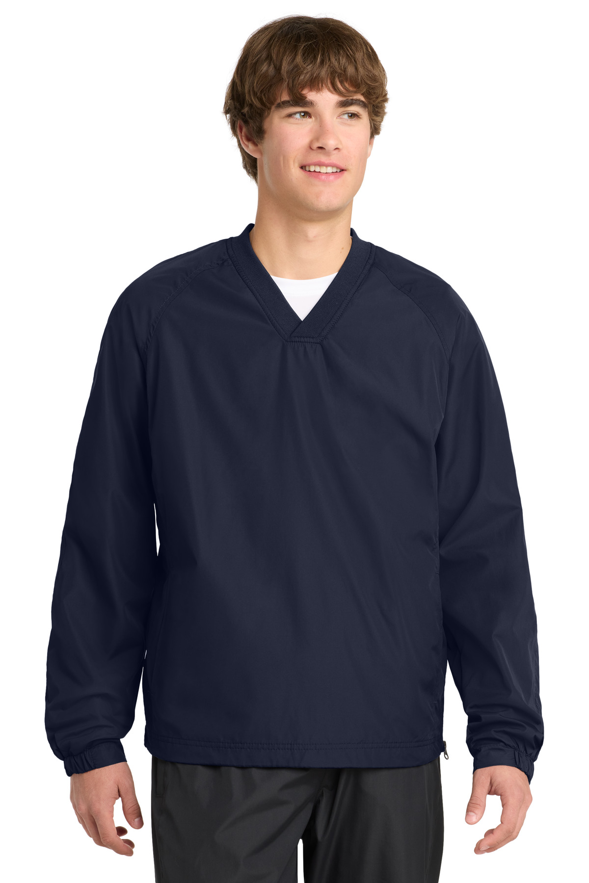 Sport-Tek ® V-Neck Raglan Wind Shirt. JST72 - True Navy