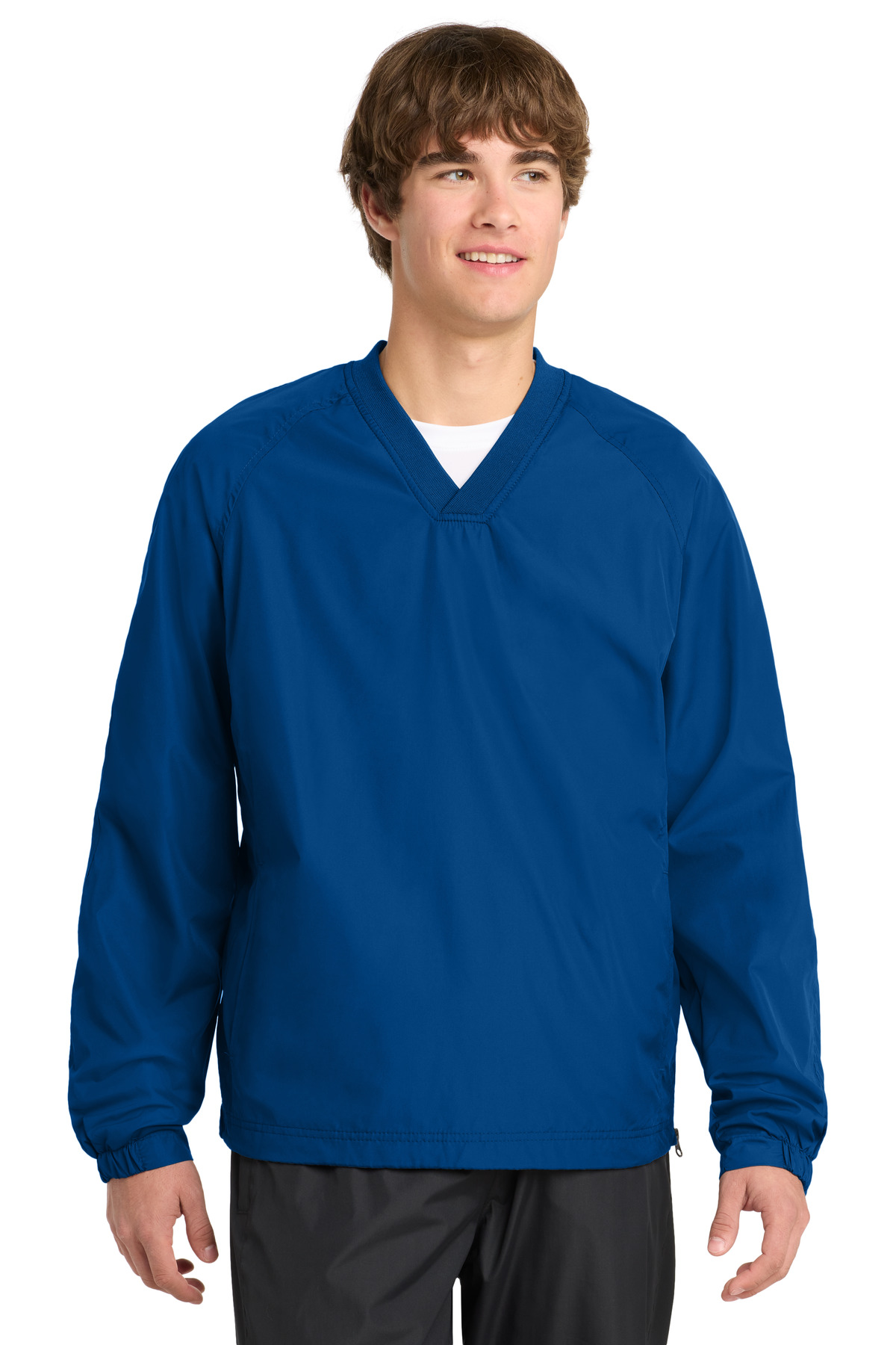 Sport-Tek ® V-Neck Raglan Wind Shirt. JST72 - True Royal