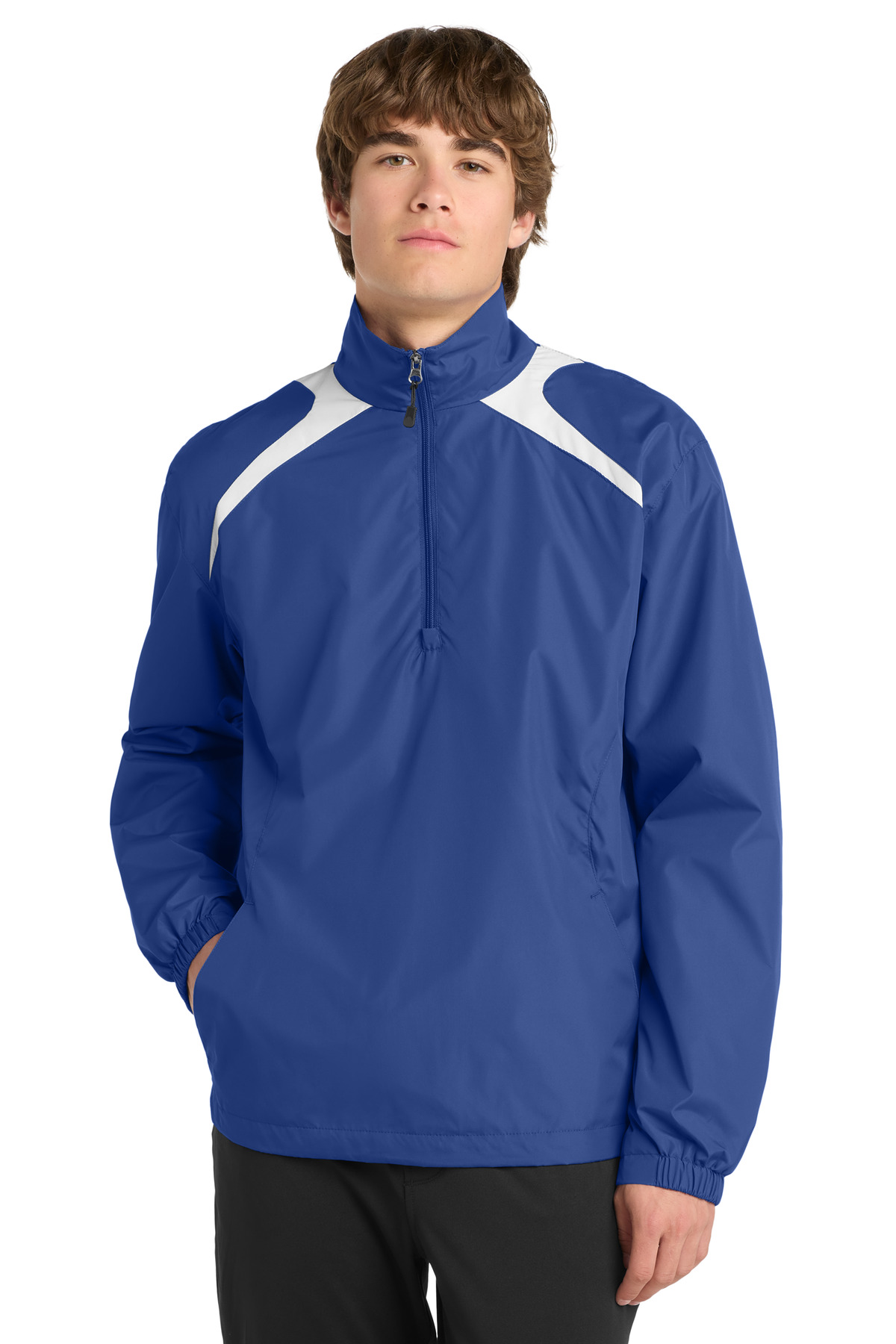 DISCONTINUED Sport-Tek 1/2-Zip Wind Shirt. JST75
