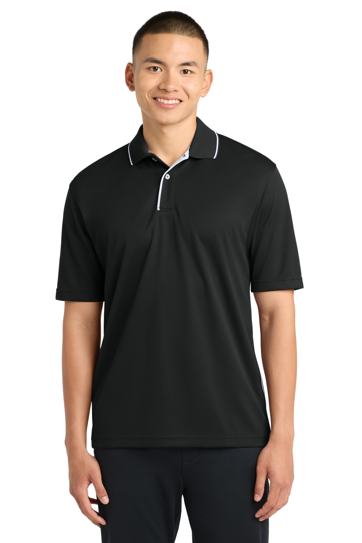 Sport-Tek ┬«  Dri-Mesh ┬«  Polo with Tipped Collar and Piping.  K467