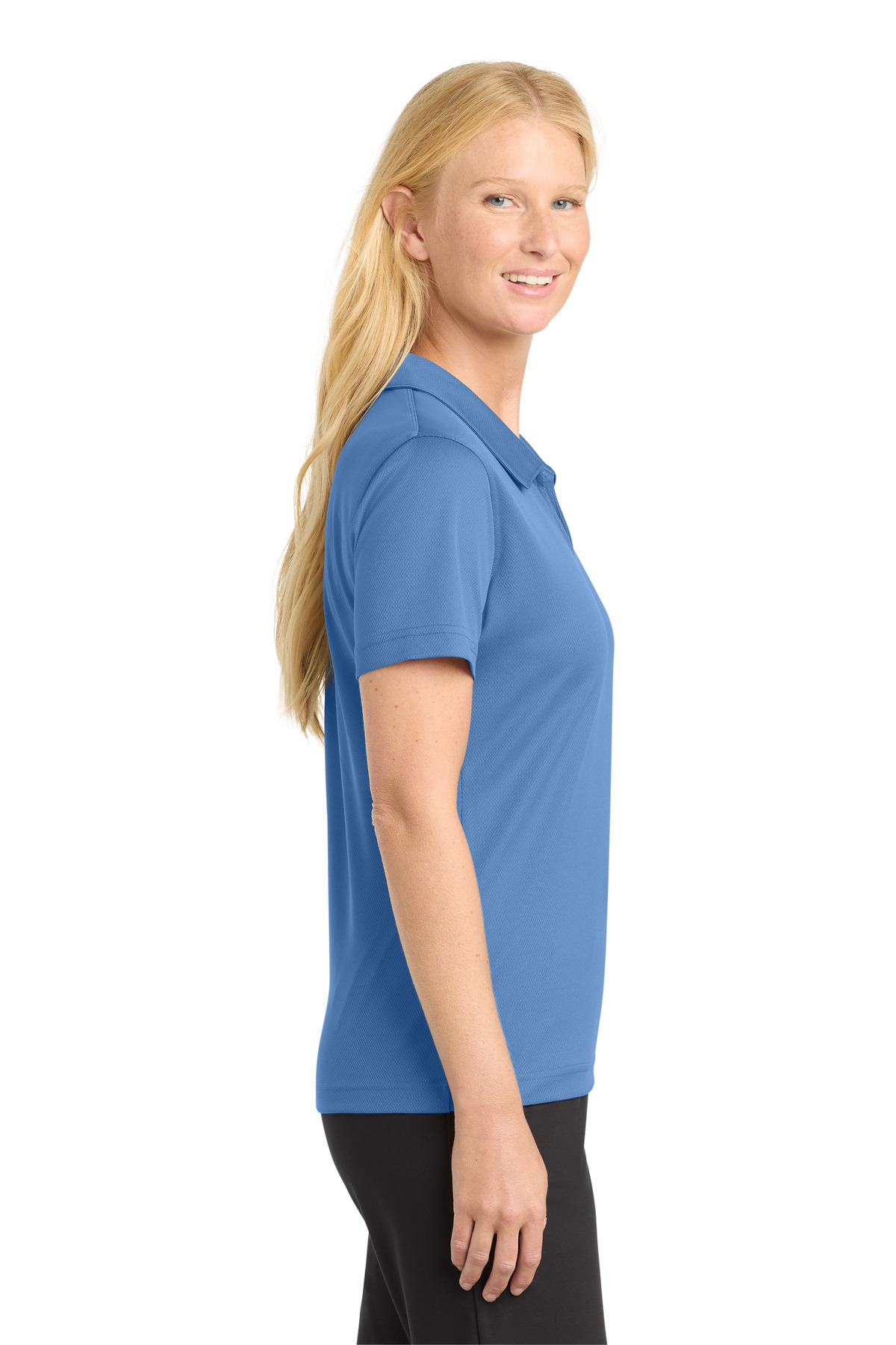Sport-Tek Women's Dri-Mesh V-Neck Polo. L469