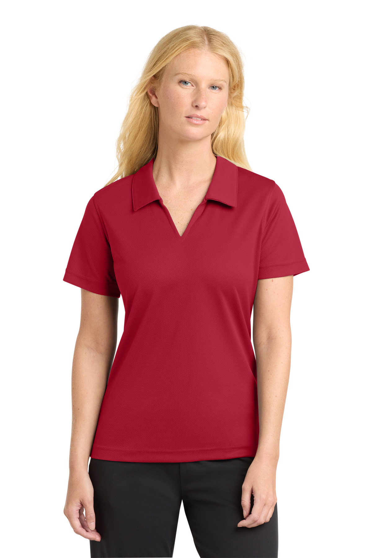 Women's Dri-Mesh V-Neck Polo - Red