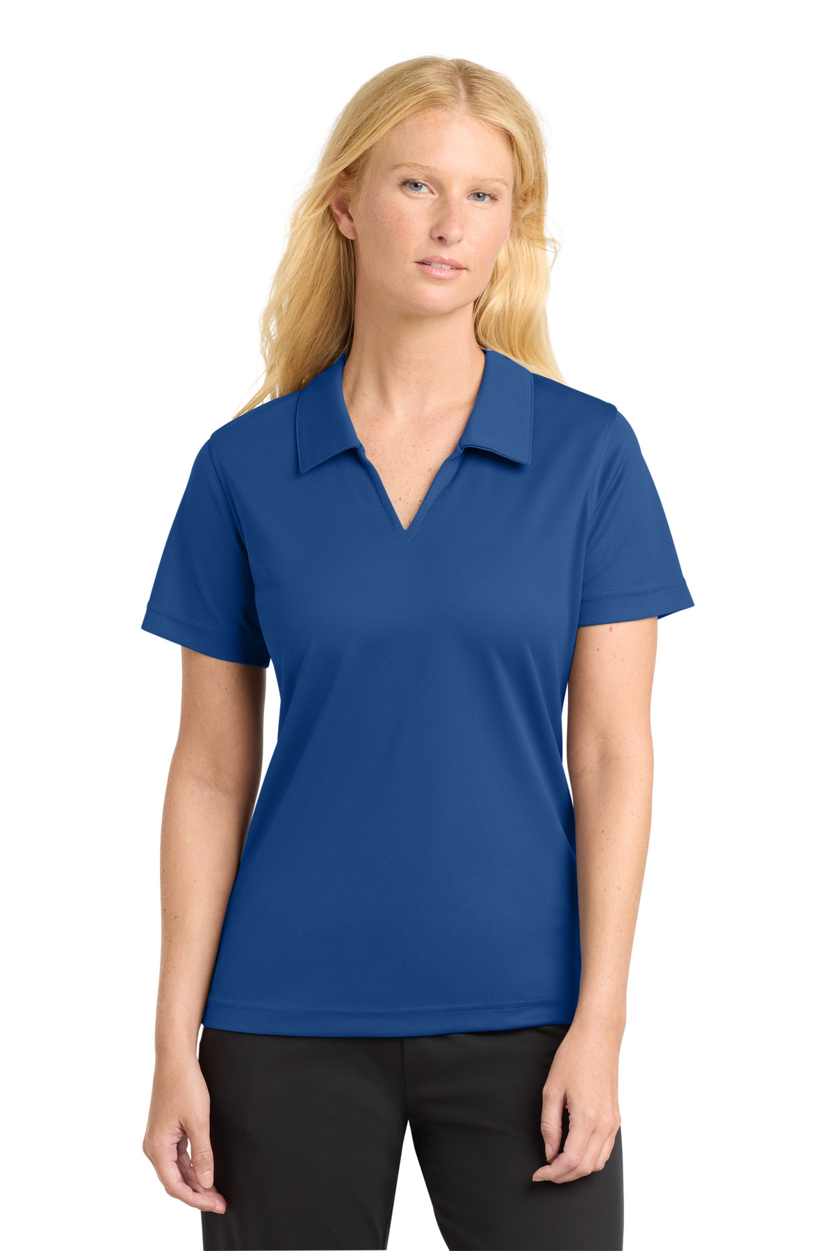 Sport-Tek Women's Dri-Mesh V-Neck Polo. L469