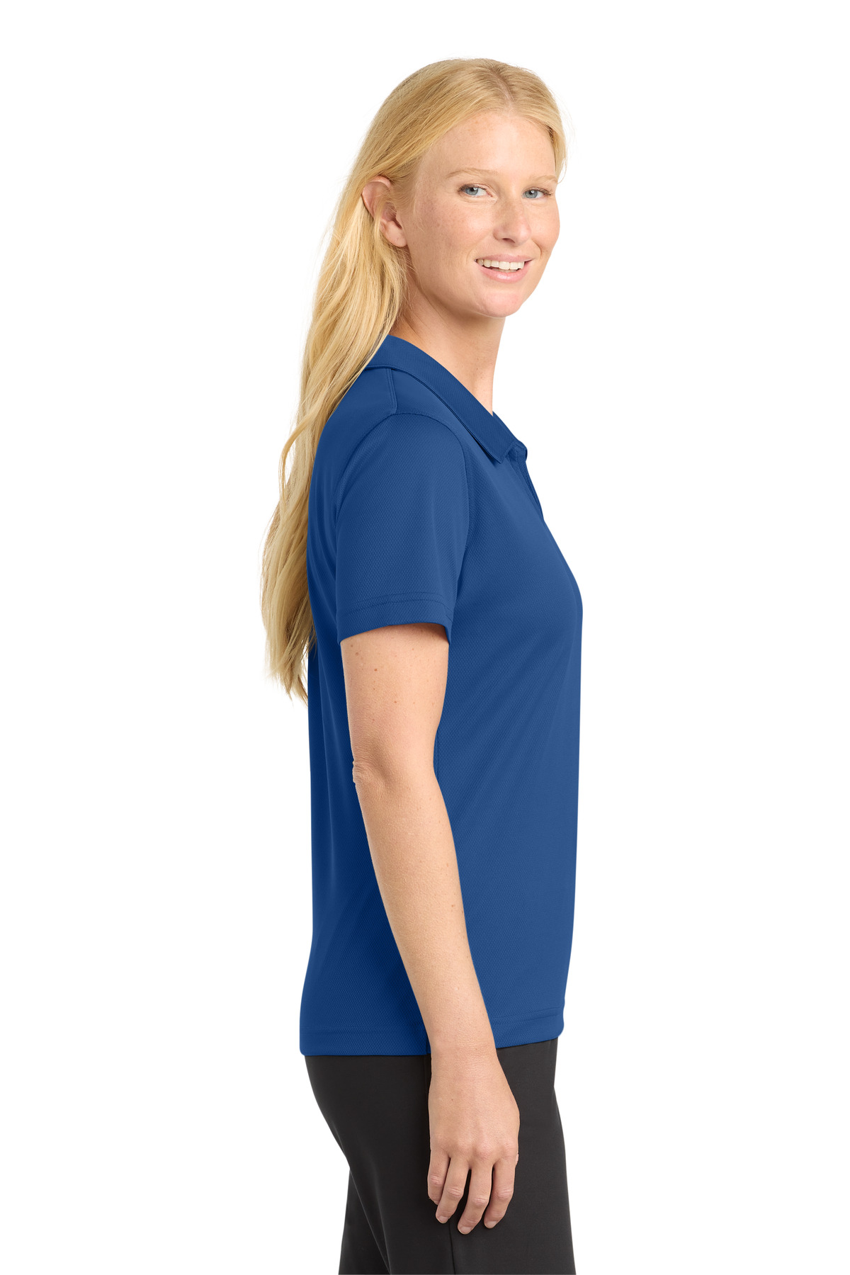 Sport-Tek Women's Dri-Mesh V-Neck Polo. L469