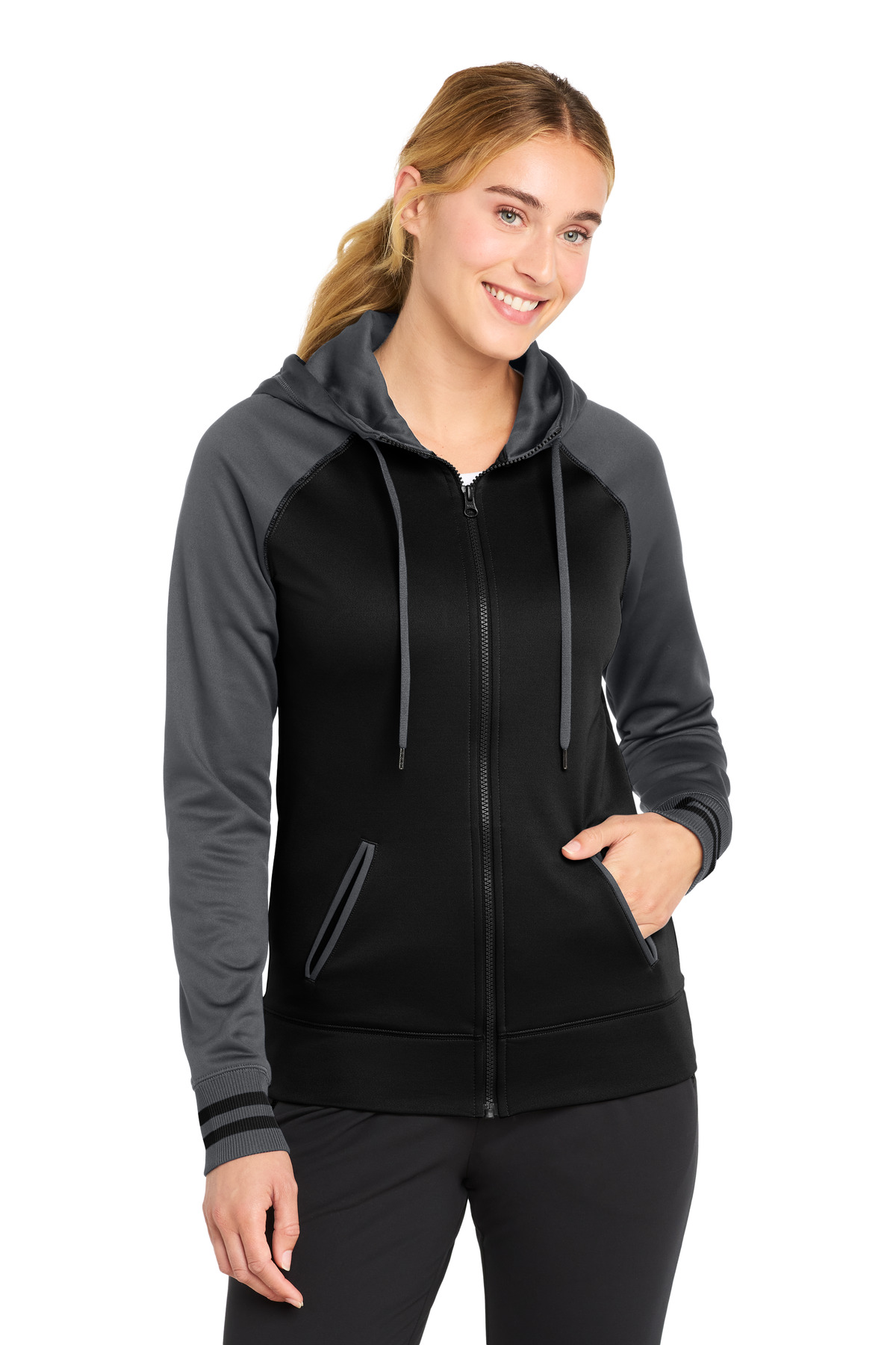 Sport-Tek ┬«  Women's Sport-Wick ┬«  Varsity Fleece Full-Zip Hooded Jacket. LST236