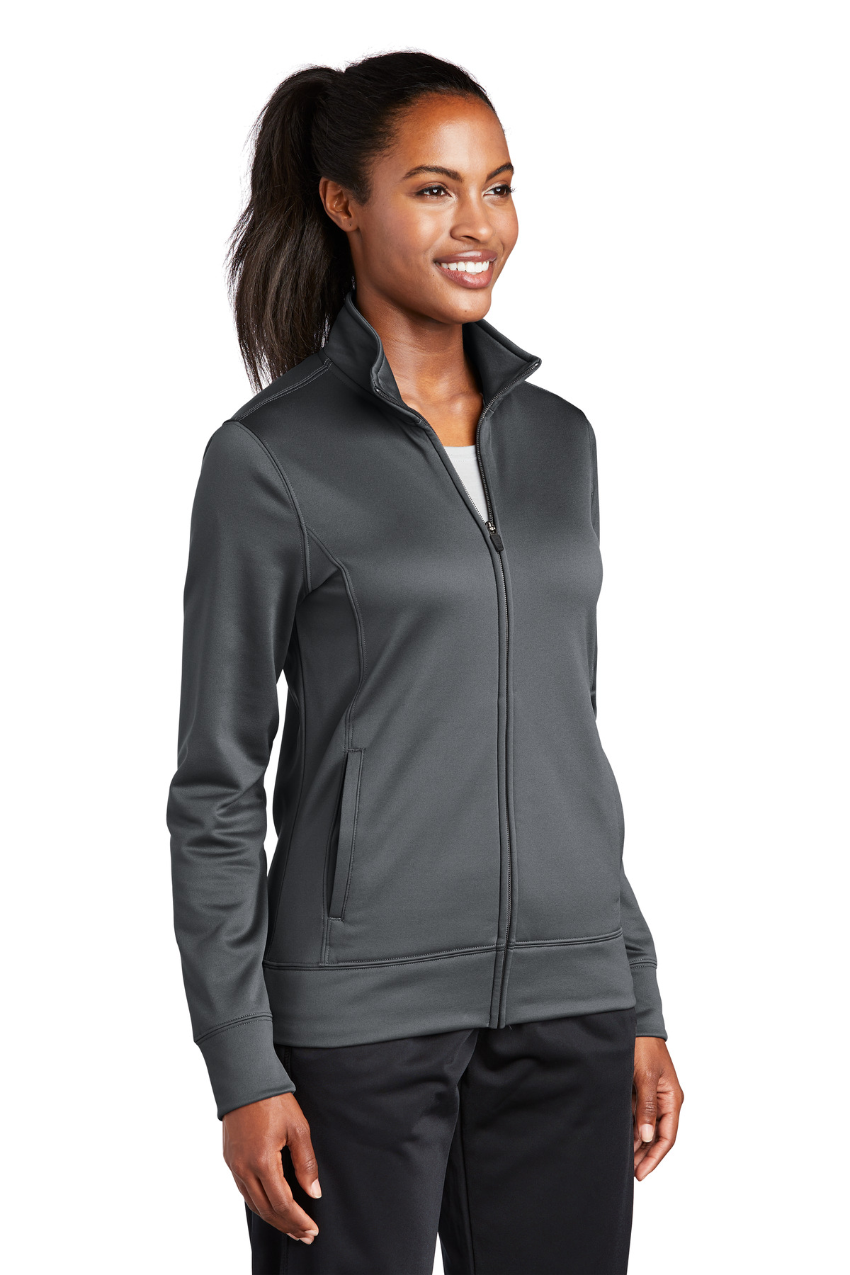 Sport-Tek Women's Sport-Wick Fleece Full-Zip Jacket. LST241
