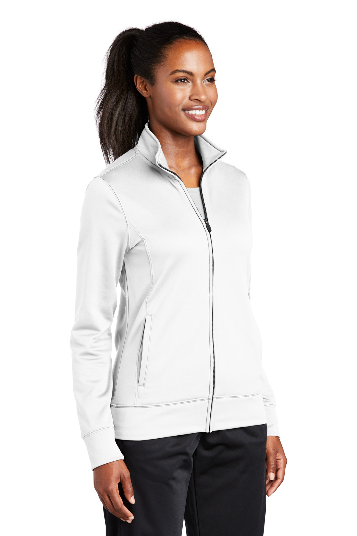 Sport-Tek Women's Sport-Wick Fleece Full-Zip Jacket. LST241