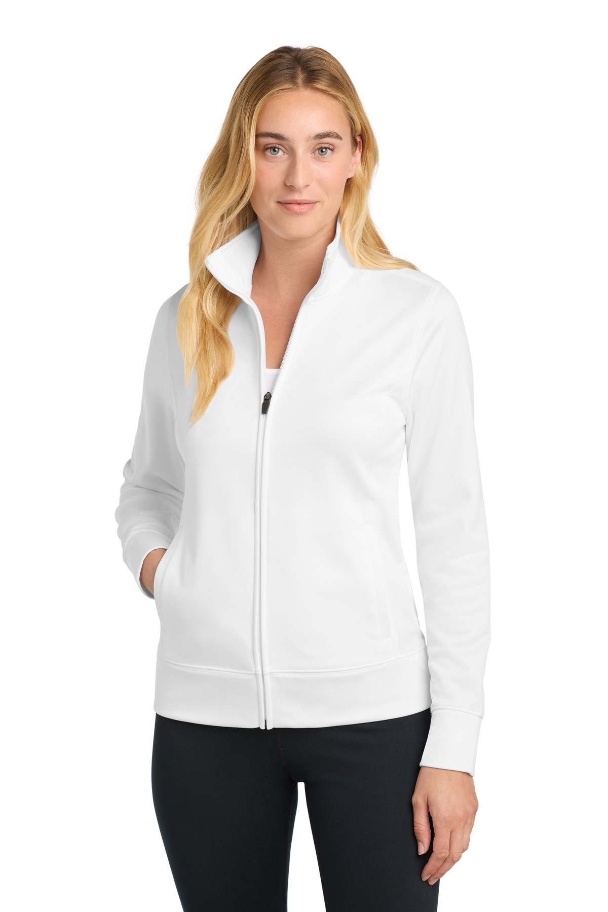 Sport-Tek Women's Sport-Wick Fleece Full-Zip Jacket. LST241