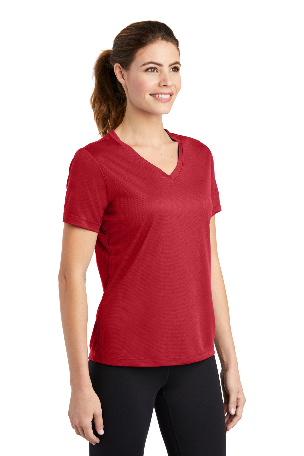 Sport-Tek Women's PosiCharge RacerMesh V-Neck Tee. LST340