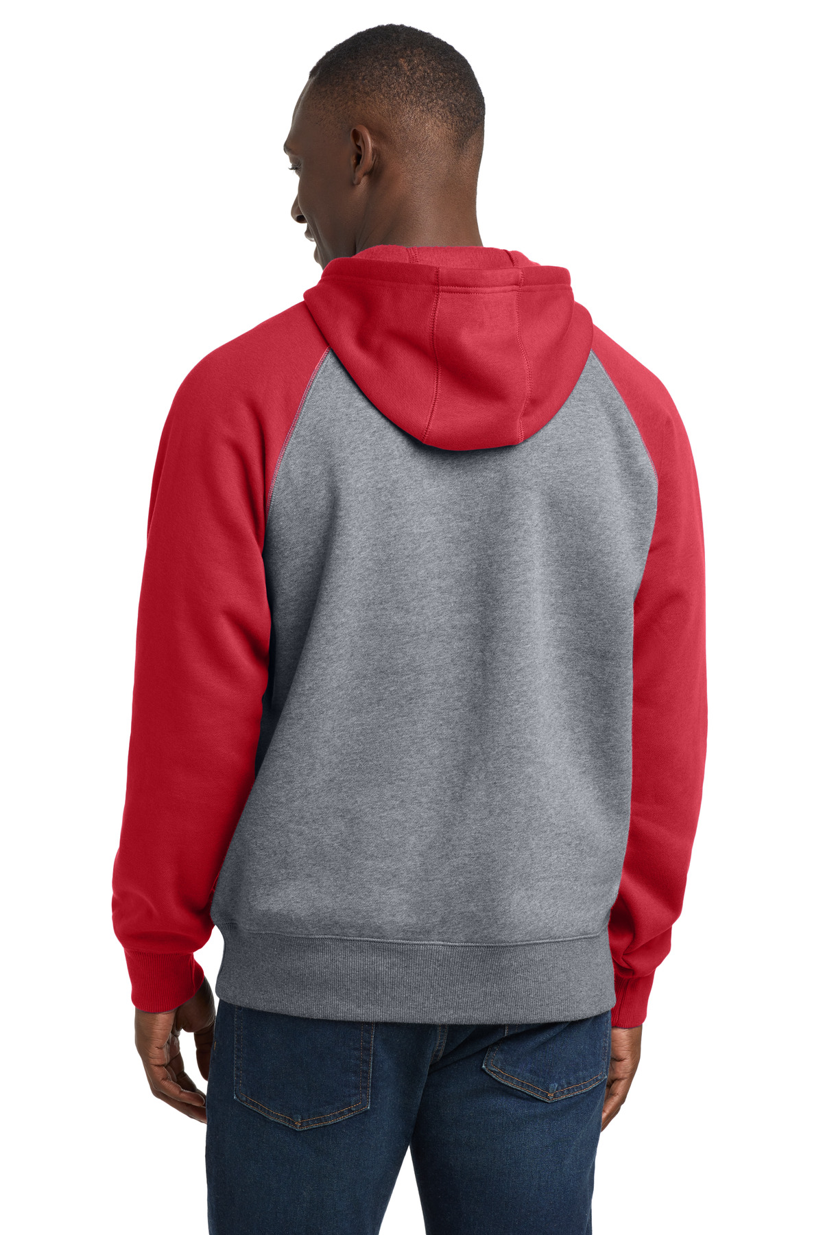 Sport-Tek Raglan Colorblock Pullover Hooded Sweatshirt. ST267